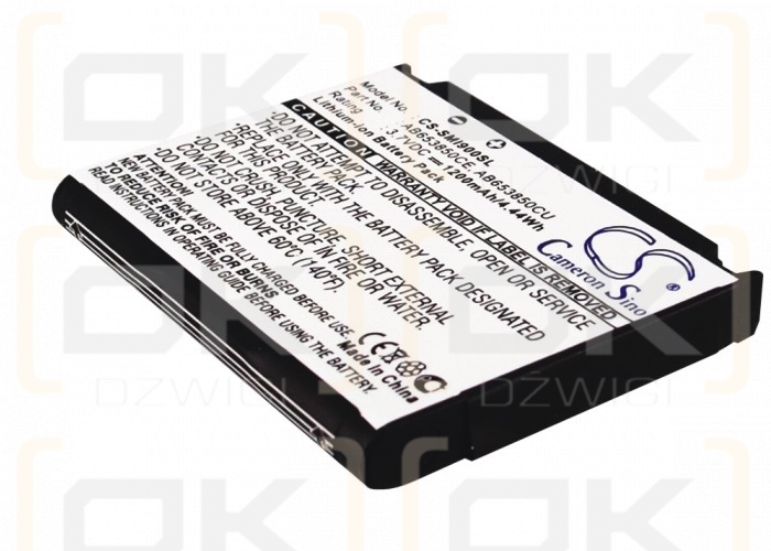 Ersatzakku für Samsung GT-I6500U / AB653850CE 1200mAh Li-Ion 3,7V (Cameron Sino)