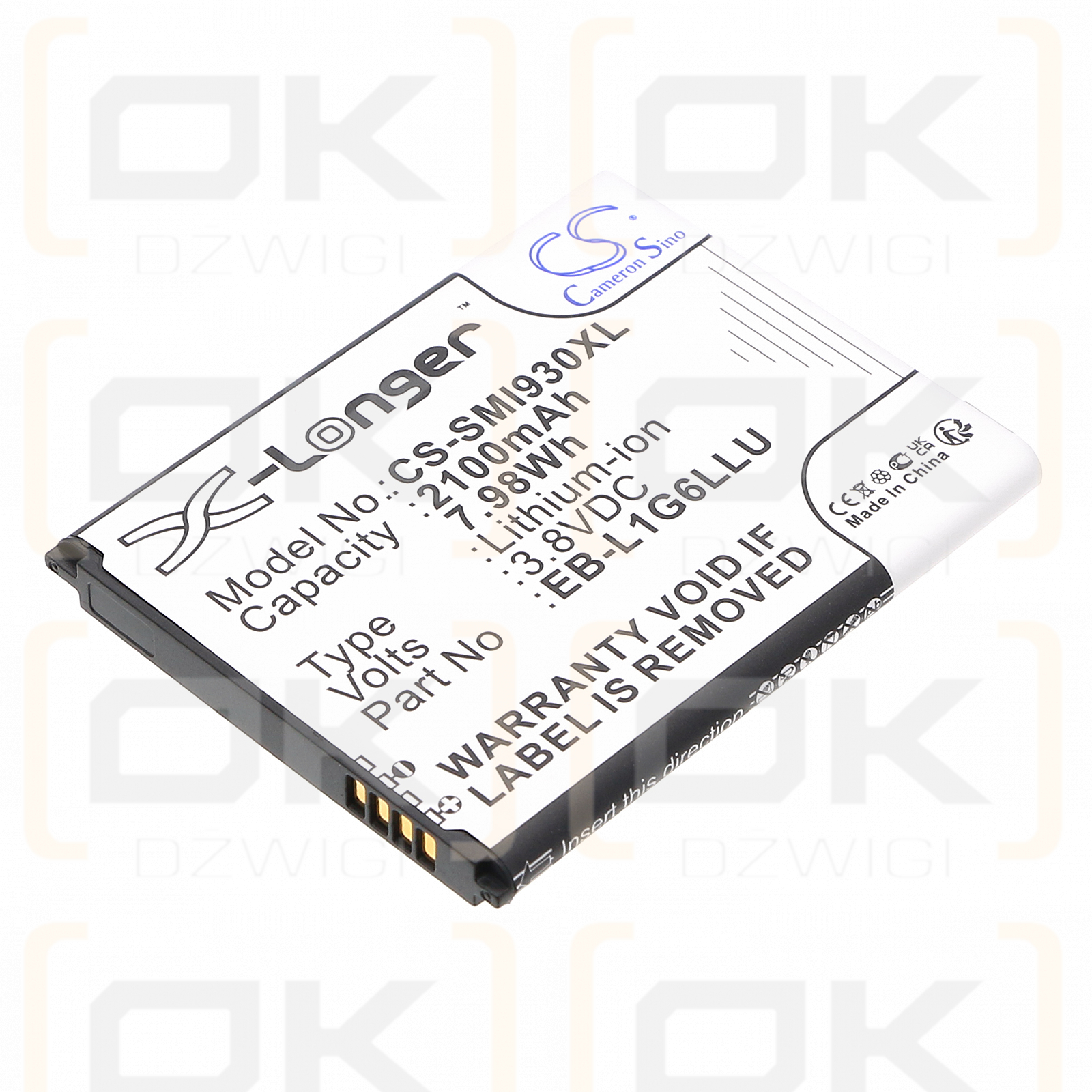 Samsung Galaxy S III / EB585158LP 2100mAh Li-ion 3.8V (Cameron Sino)