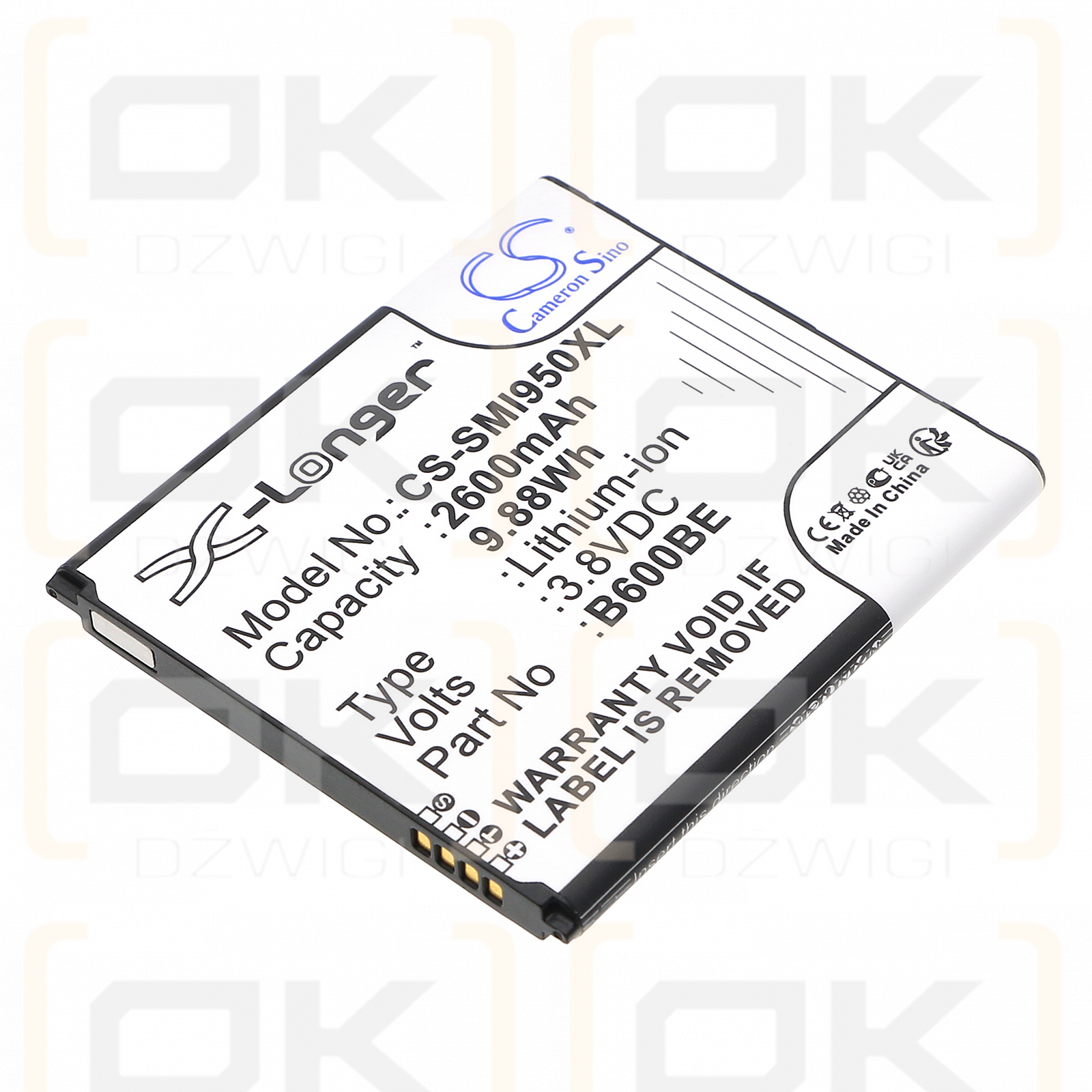 Samsung SC-02F / B600BE 2600 мАч литий-ионный 3,8 В (Cameron Sino)