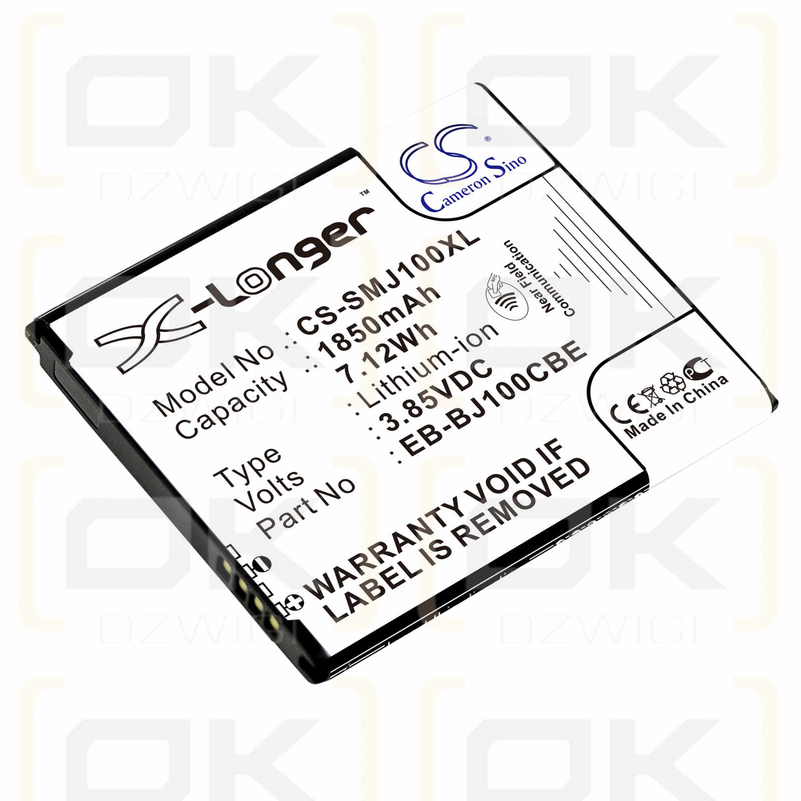 Samsung SM-J100HZB / EB-BJ100CBE 1850mAh Li-ion 3.85V (Cameron Sino)