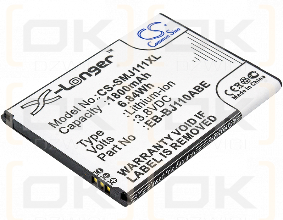 Samsung SM-J110H/DD / EB-BJ110ABE 1800mAh Li-ion 3.8V (Cameron Sino)