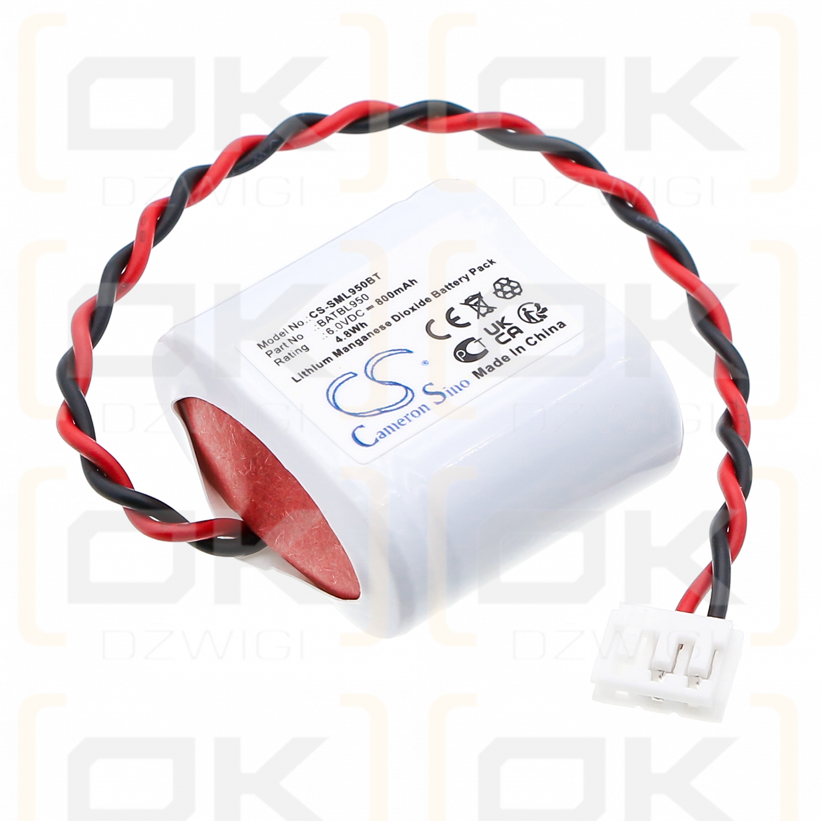 Siemens alarms LABEL CESAR / BATBL950 800mAh Li-MnO2 6.0V (Cameron Sino)