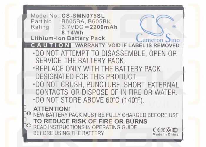 Samsung SGH-N075T / B605BA 2200 mAh Li-Ion 3,7 V (Cameron Sino)