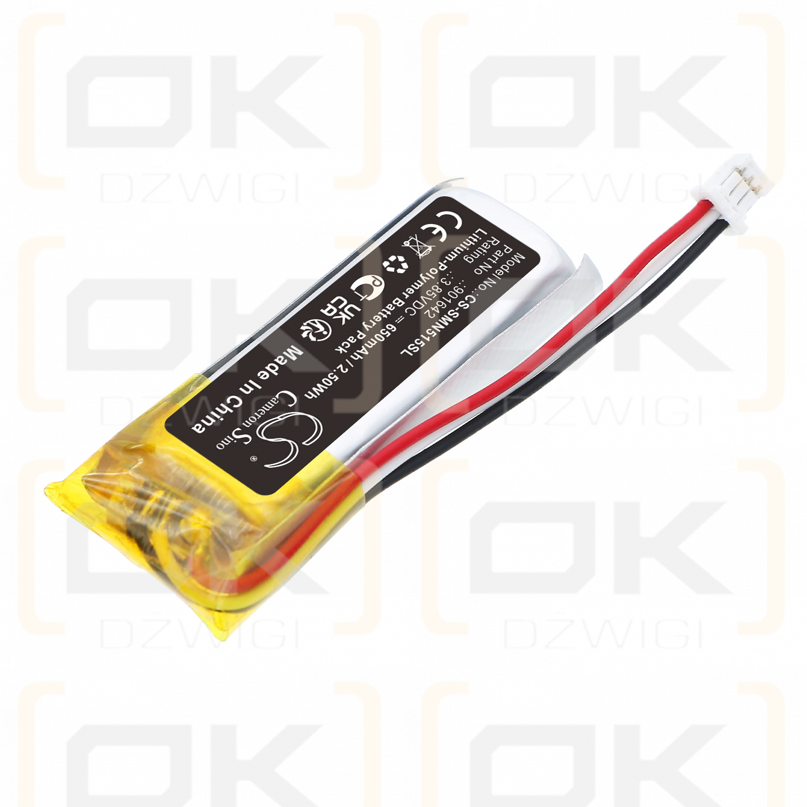 Somfy Nina Timer io/901642 650 mAh Li-Polímero 3,85 V (Cameron Sino)