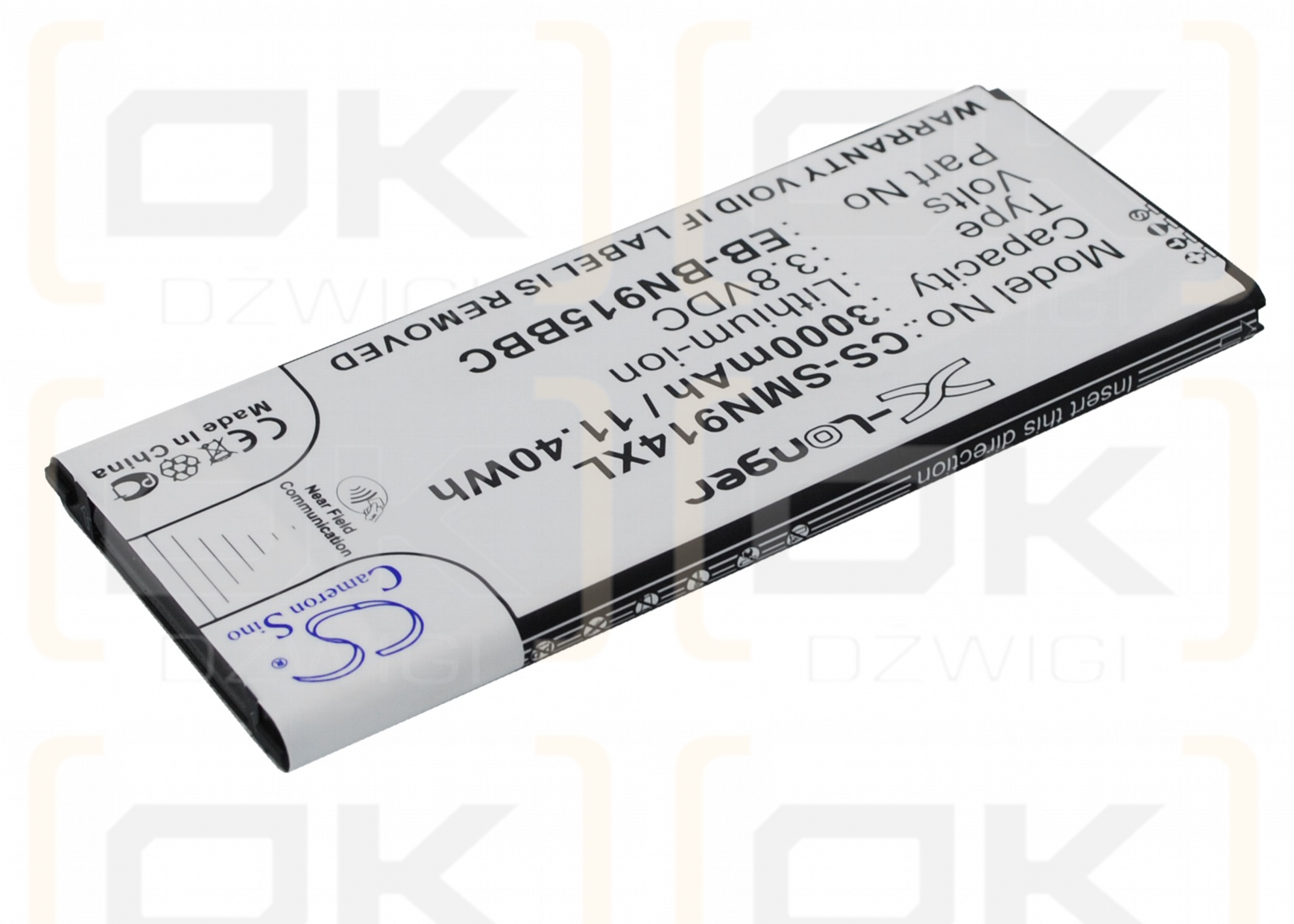 Samsung SM-N915V / EB-BN915BBC 3000 mAh Li-Ion 3,8 V (Cameron Sino)