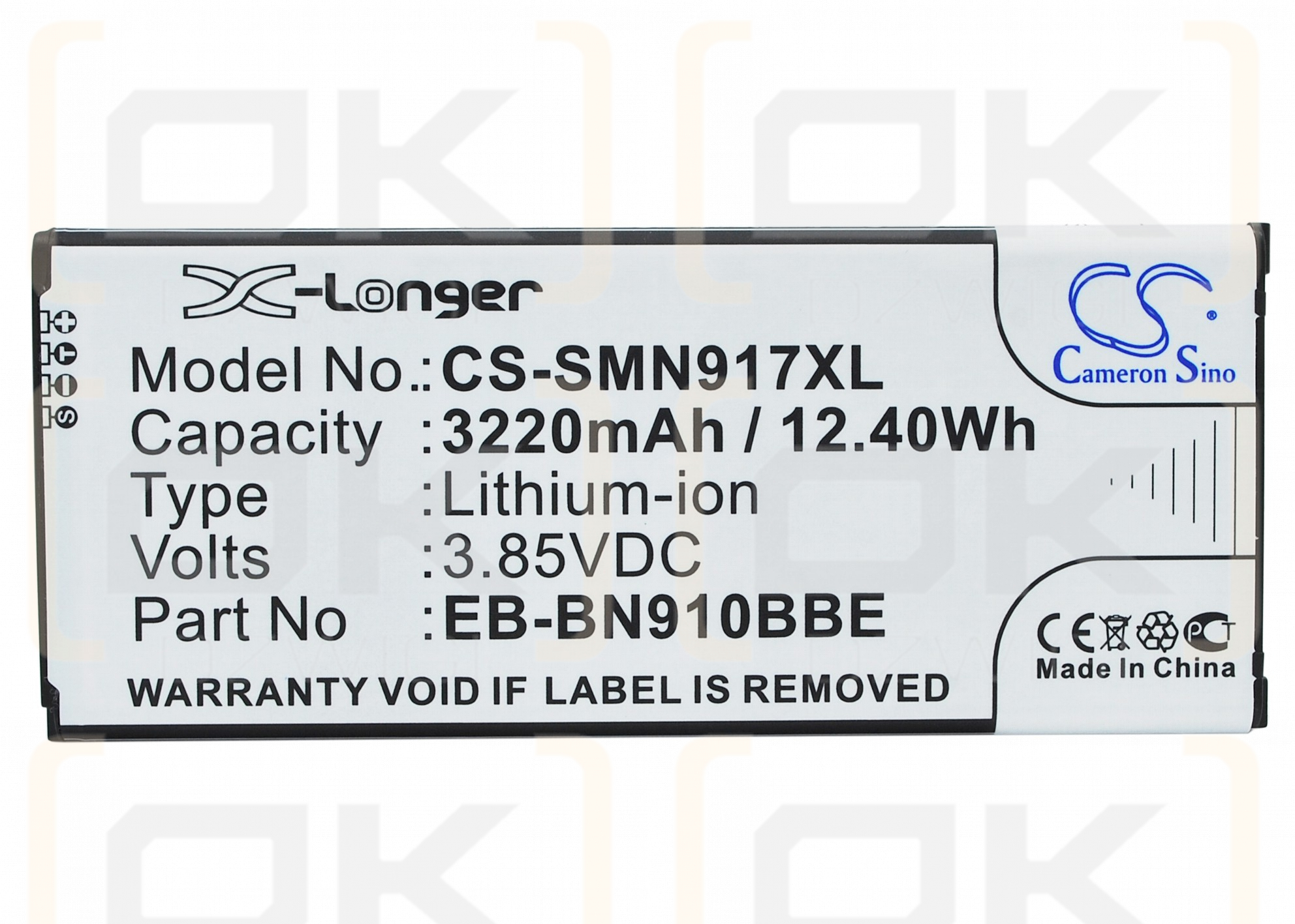 Samsung SM-N910I / EB-BN910BBE 3220 mAh Li-Ion 3,85 V (Cameron Sino)