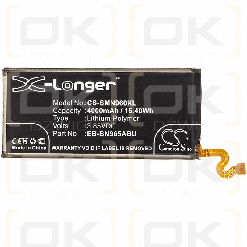 Samsung Crown / EB-BN965ABE 4000 mAh Li-Polymer 3,85 V (Cameron Sino)