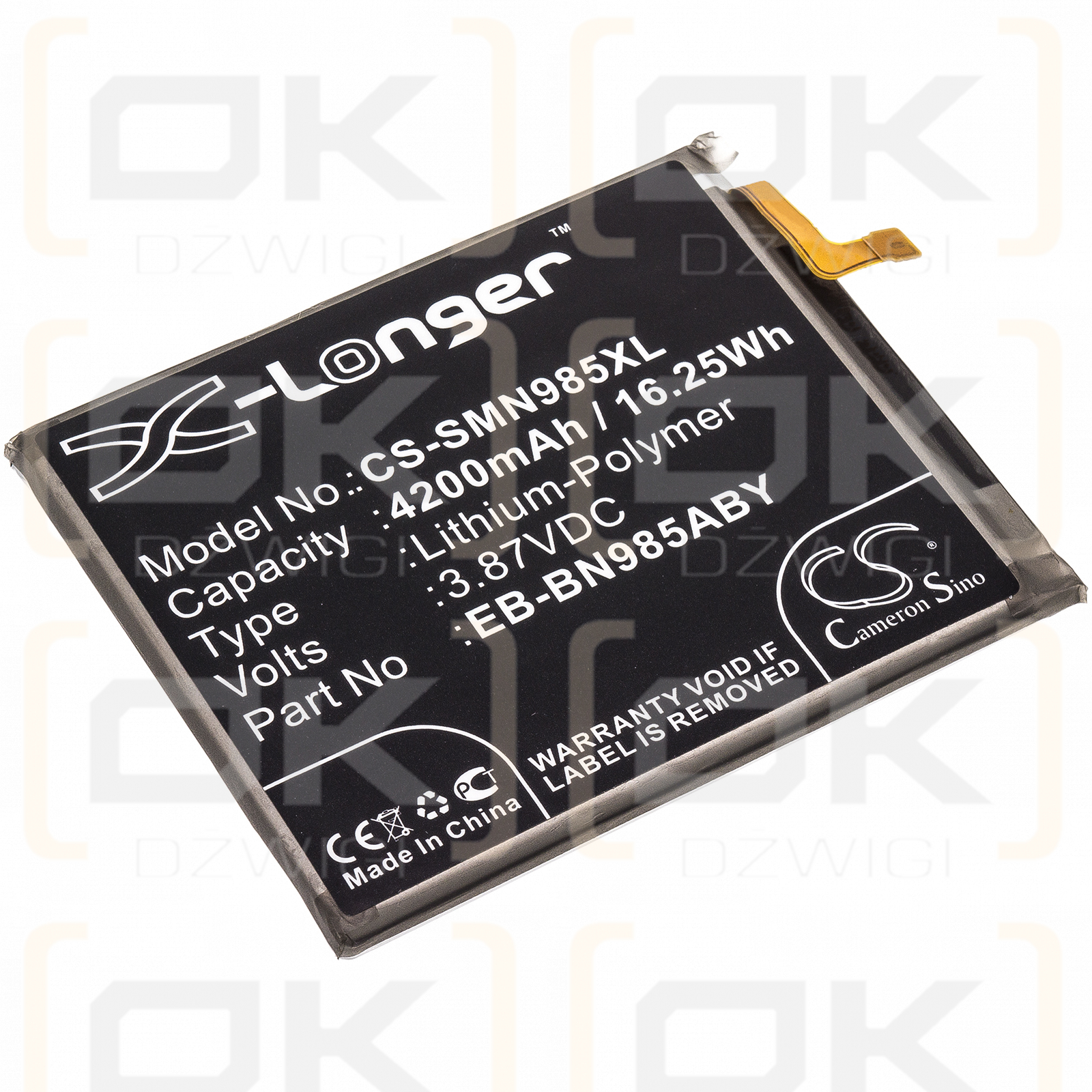 Samsung SM-N986B/DS / EB-BN985ABY 4200 mAh Li-Polymer 3,87 V (Cameron Sino)