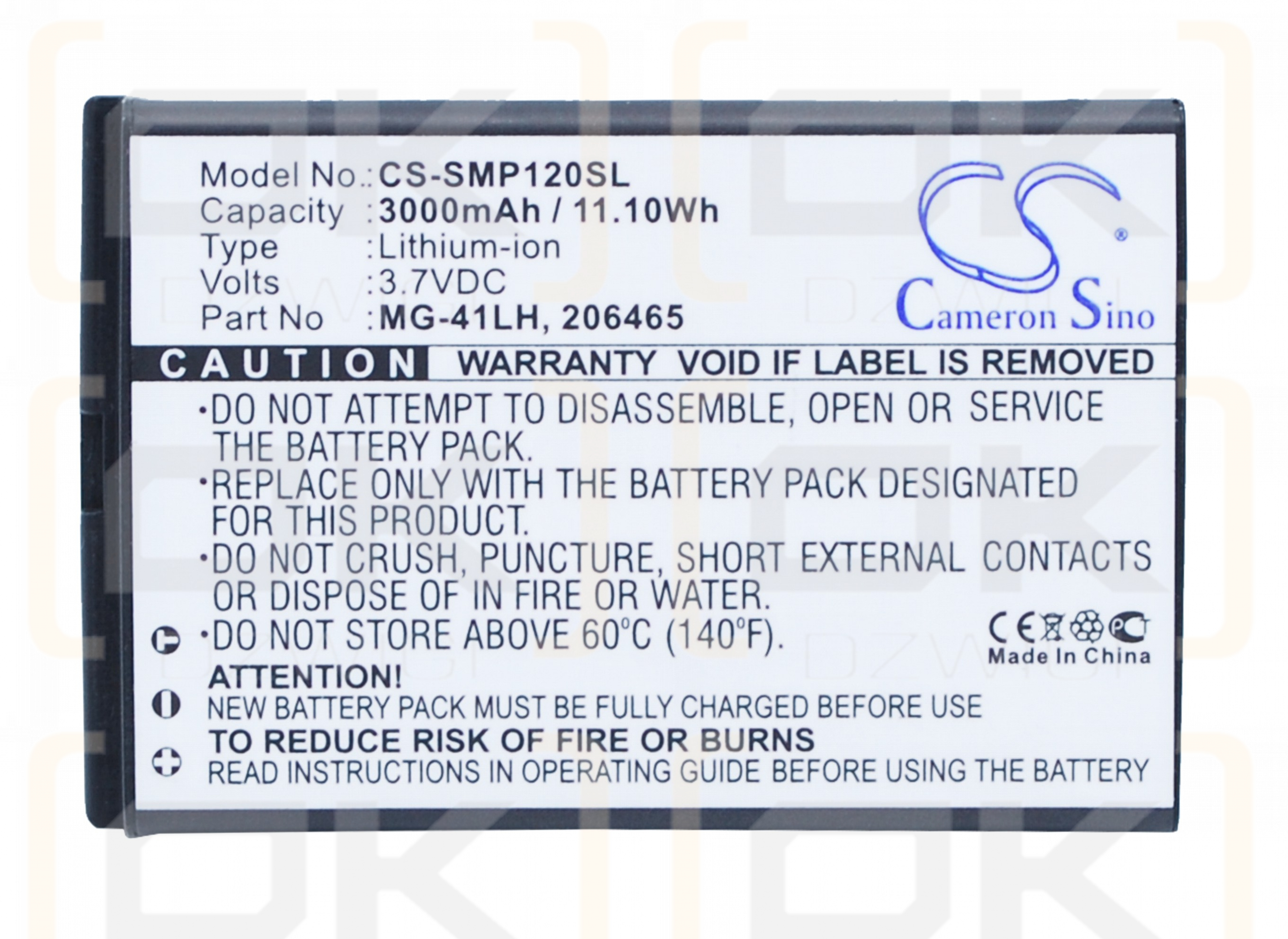 Spectra MobileMapper 20 / TS21878 3000mAh Li-ion 3.7V (Cameron Sino)