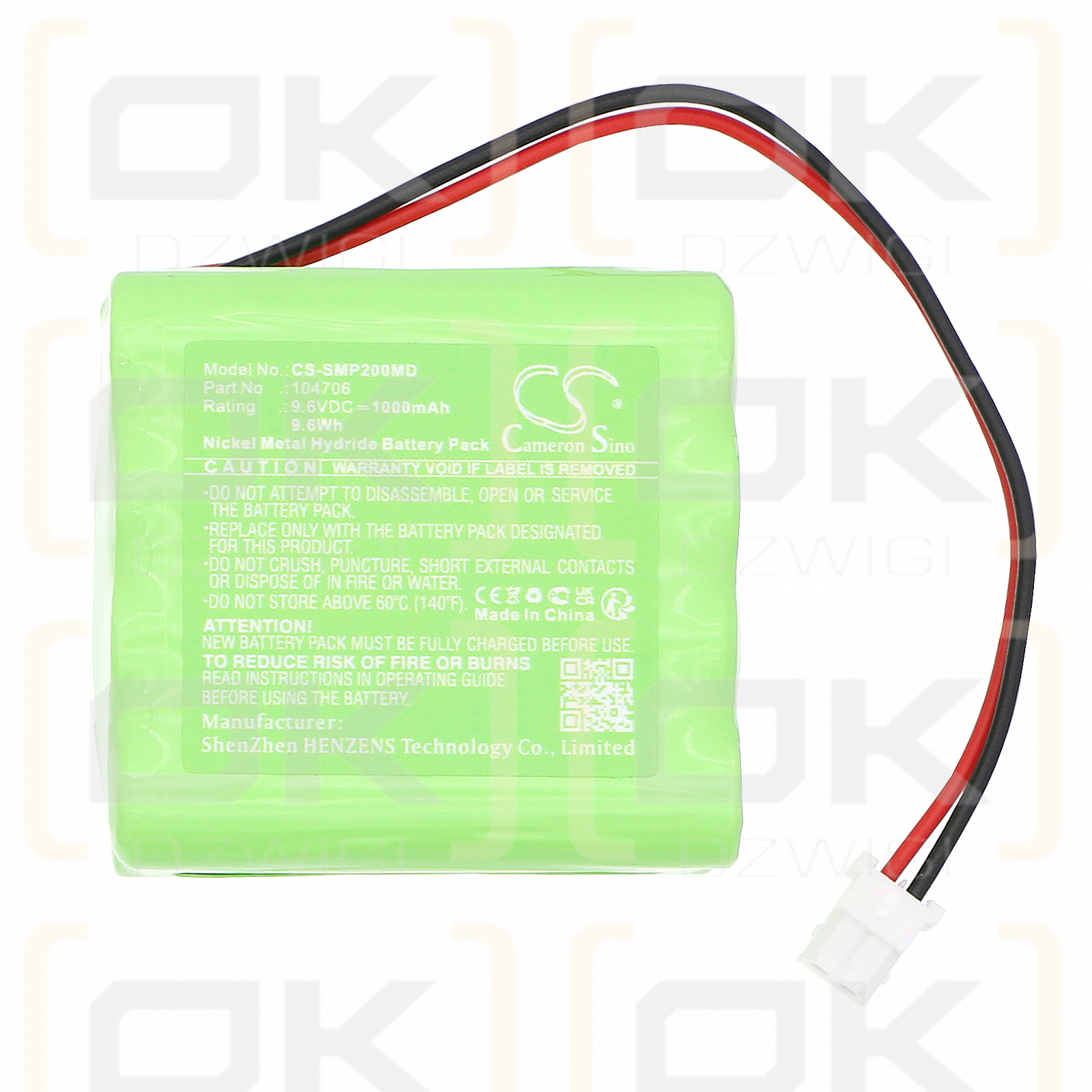 SCHWA EMP4 Pro / 104706 1000mAh Ni-MH 9.6V (Cameron Sino)