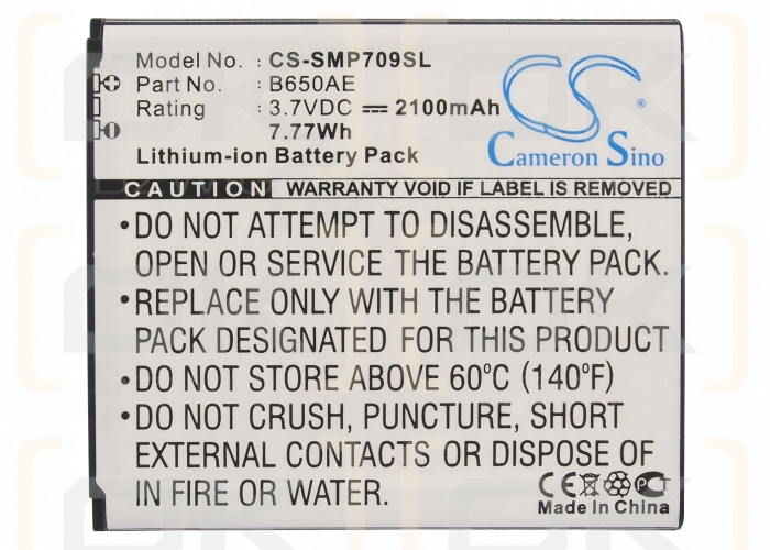 Samsung SM-V101F 4G LTE Mobiler WLAN-Hotspot / B650AE 2100 mAh Li-Ion 3,7 V (Cameron Sino)