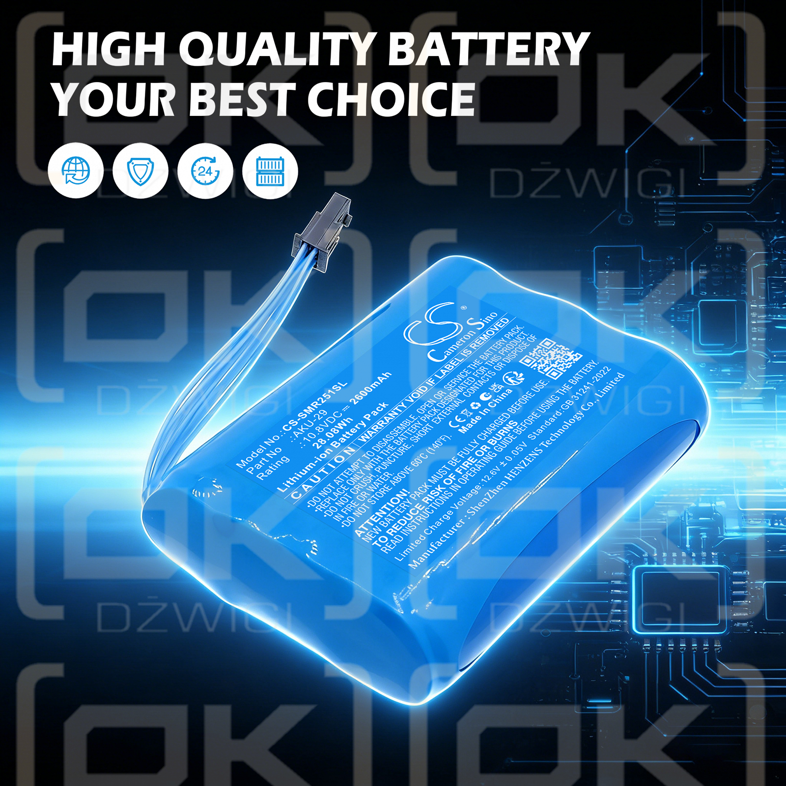 SONEL MIC-2511 / AKU-29 2600 mAh Li-Ion 10,8 V (Cameron Sino)