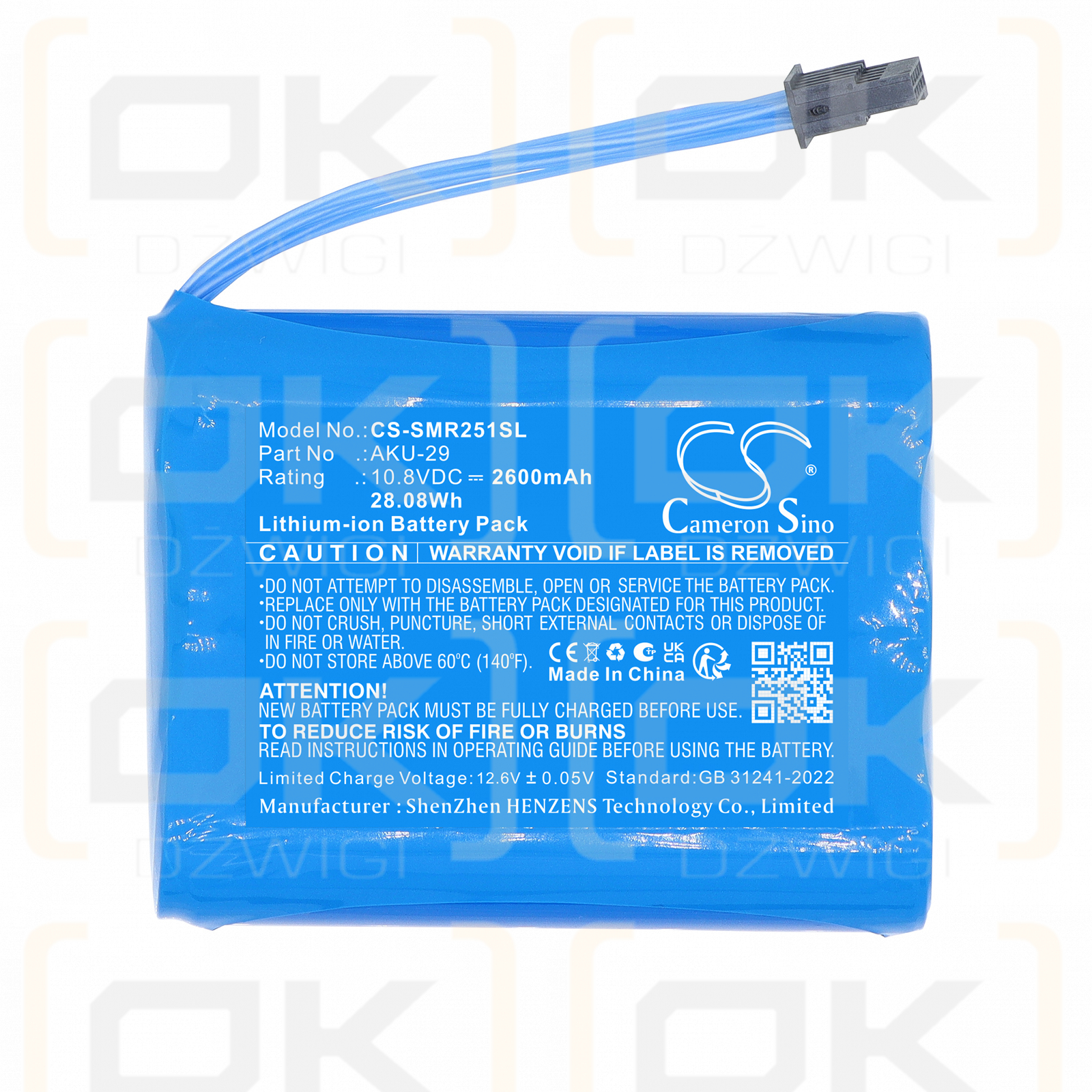 SONEL MIC-2511 / AKU-29 2600 mAh Li-Ion 10,8 V (Cameron Sino)