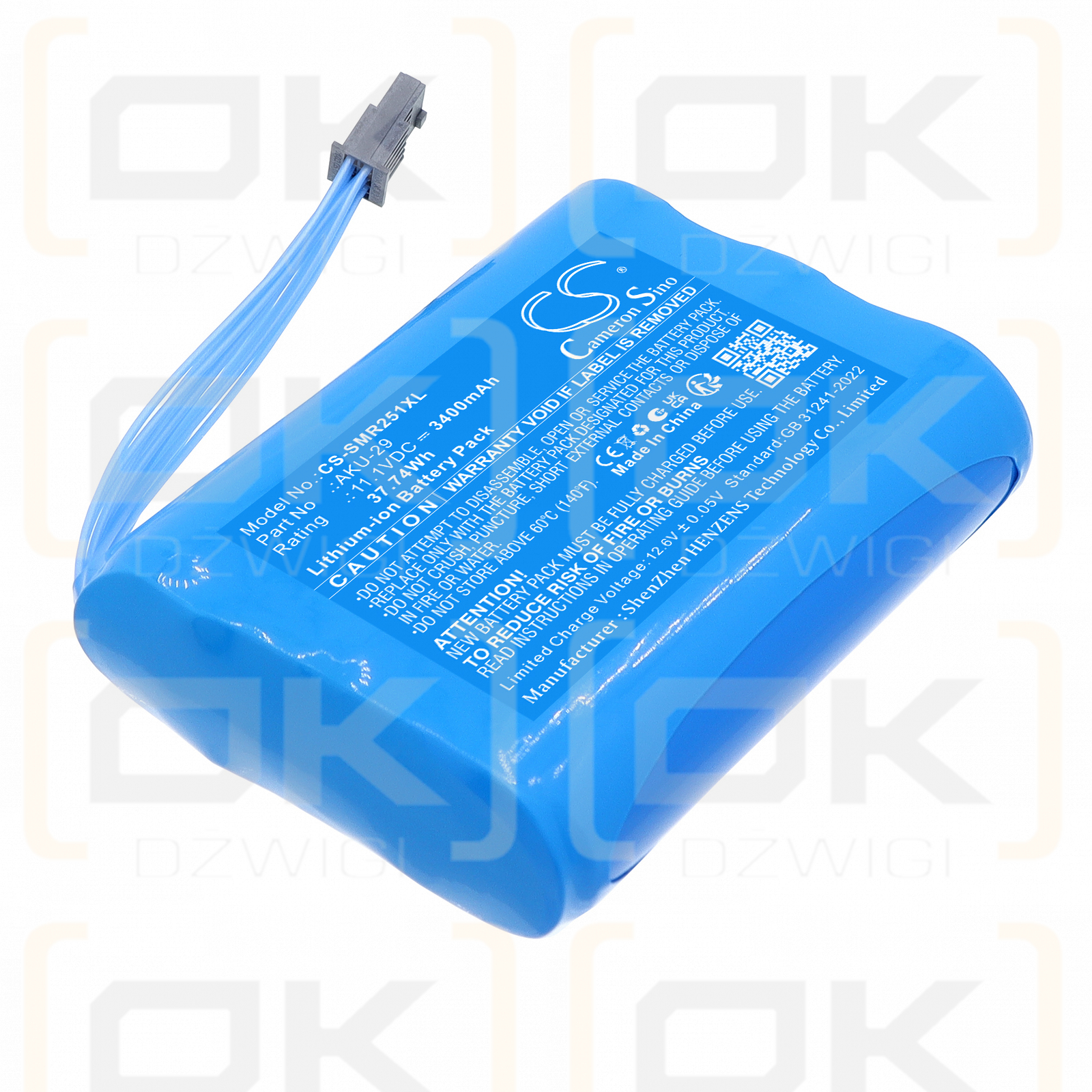 SONEL MIC-2511 / AKU-29 3400 mAh Li-Ion 11,1 V (Cameron Sino)
