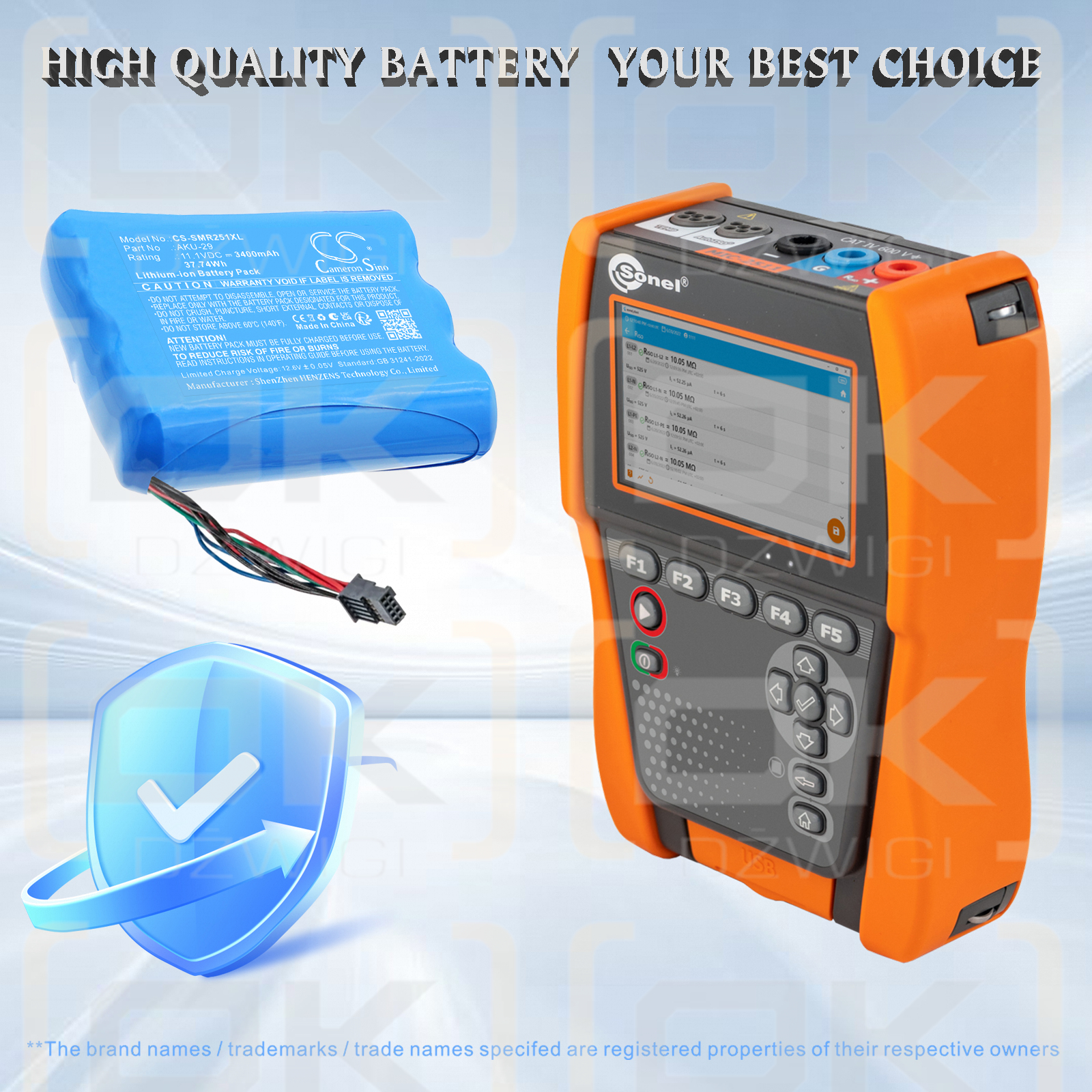 SONEL MIC-2511 / AKU-29 3400 mAh Li-Ion 11,1 V (Cameron Sino)