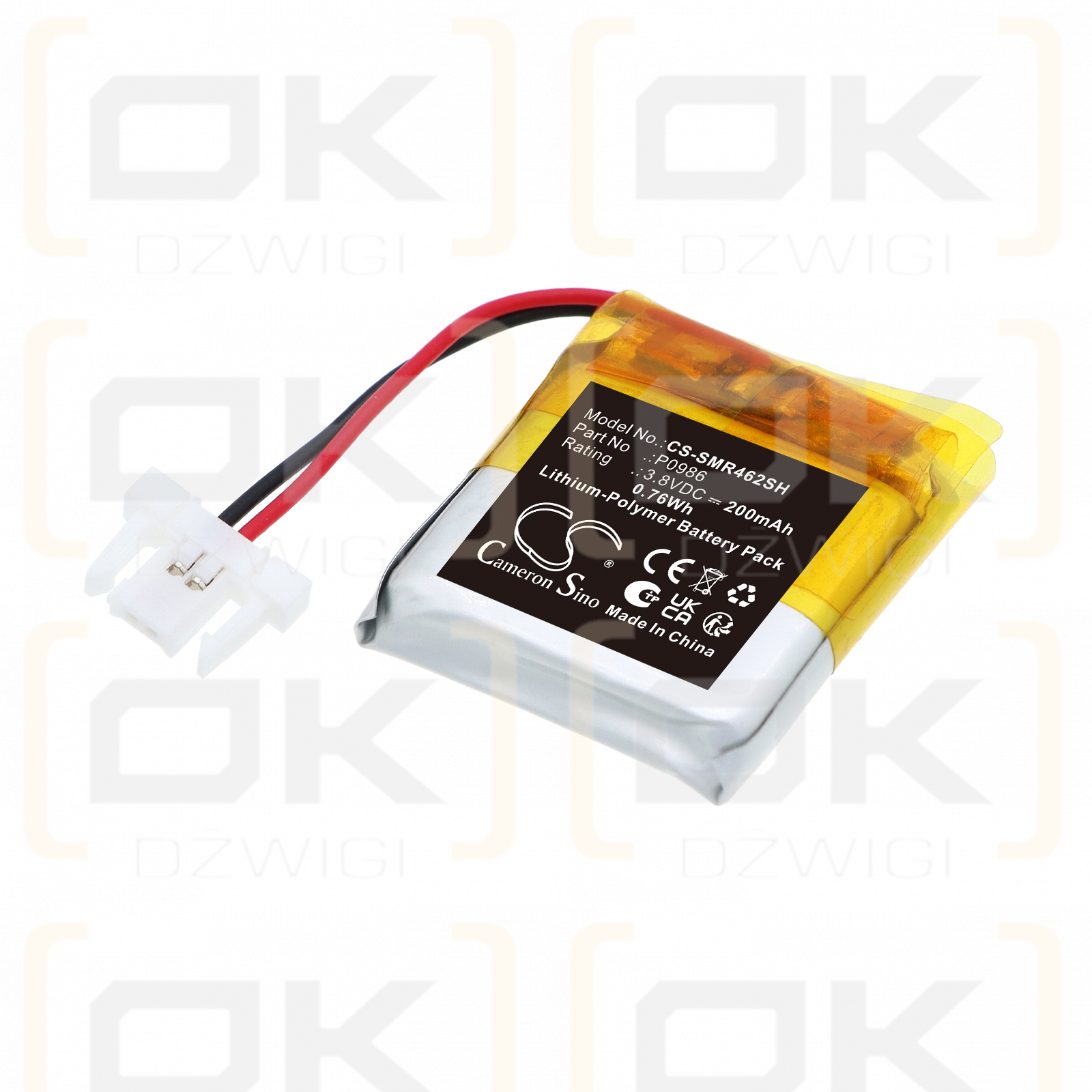 Ersatzakku für Samsung Watch 462223 / P0986 200 mAh Li-Polymer 3,8 V (Cameron Sino)