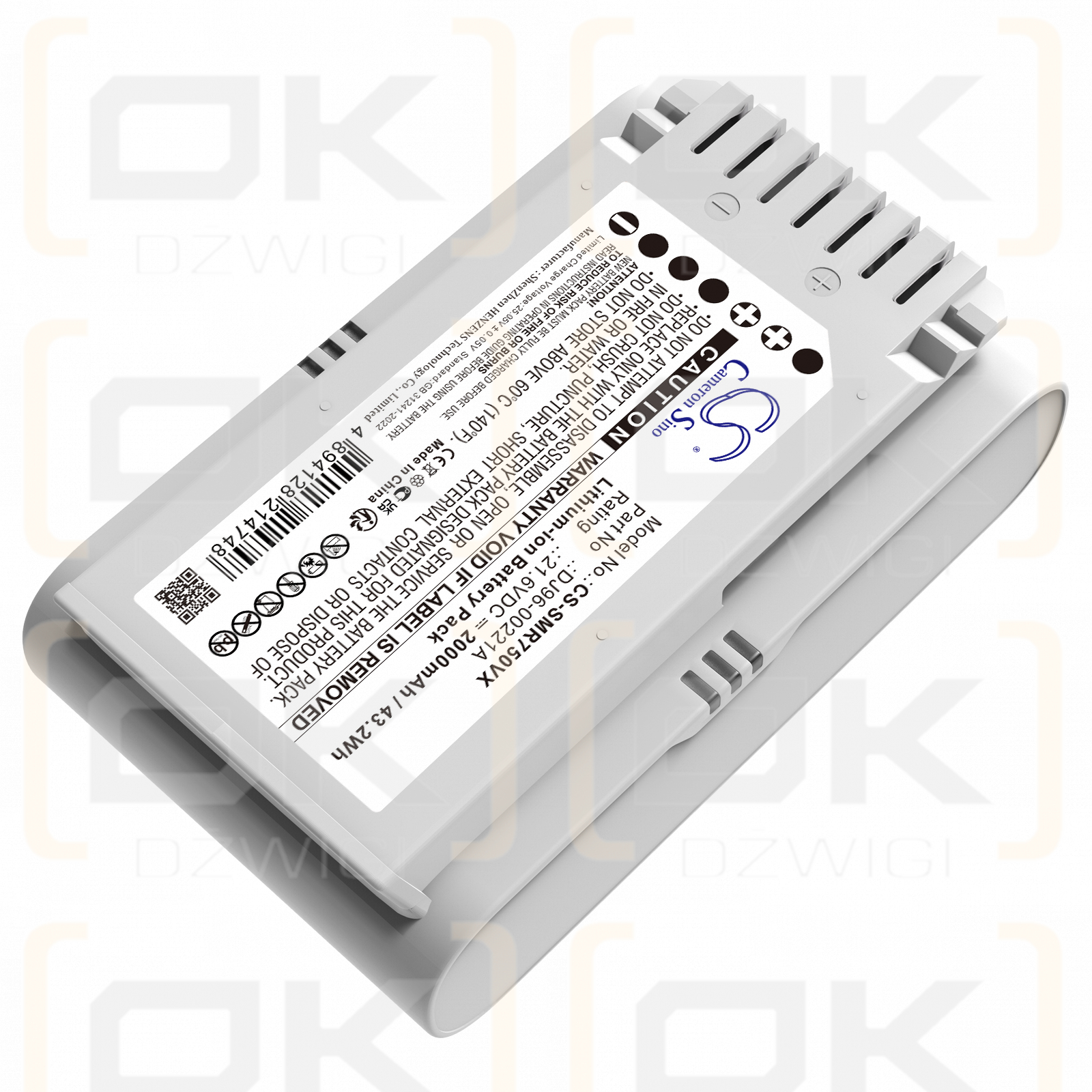 Samsung VS9000 / DJ96-00221A 2000mAh Li-ion 21.6V (Cameron Sino)