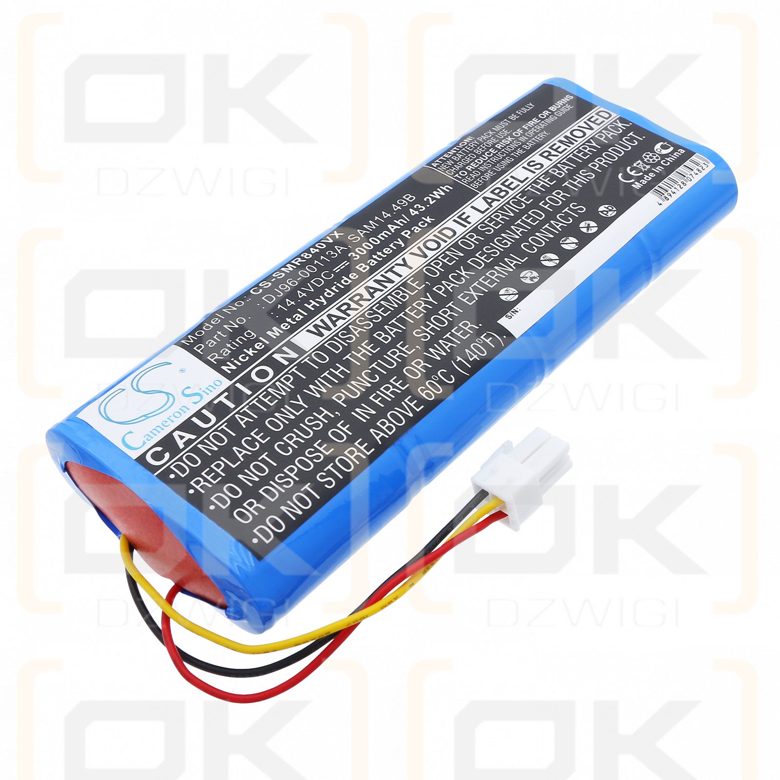 Samsung SR8990 / DJ96-00113A 3000 mAh Ni-MH 14.4 V (Cameron Sino)