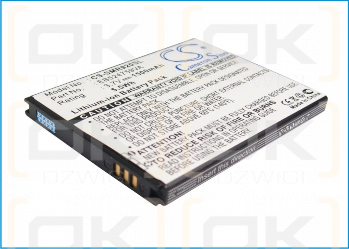 Samsung Focus S / EB524759VA 1500 mAh Li-Ion 3,7 V (Cameron Sino)