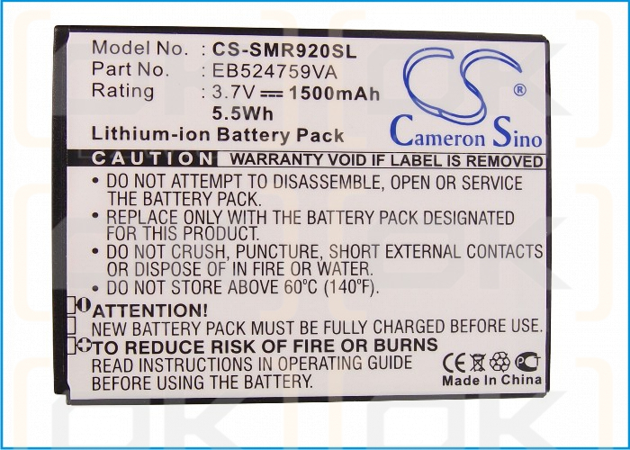 Samsung Focus S / EB524759VA 1500 mAh Li-Ion 3,7 V (Cameron Sino)