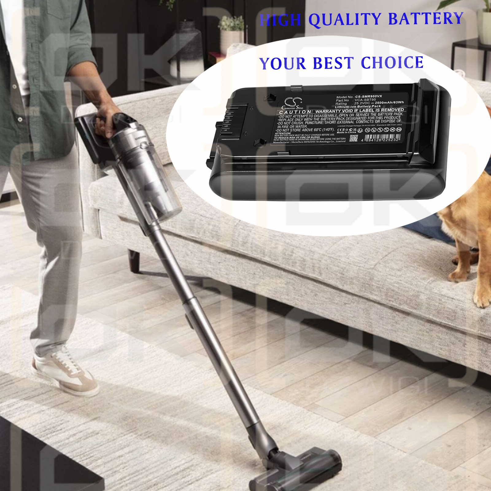 Samsung VS20C8522TW / VCA-SBT95 2500 mAh Li-ion 25,2 V (Cameron Sino)