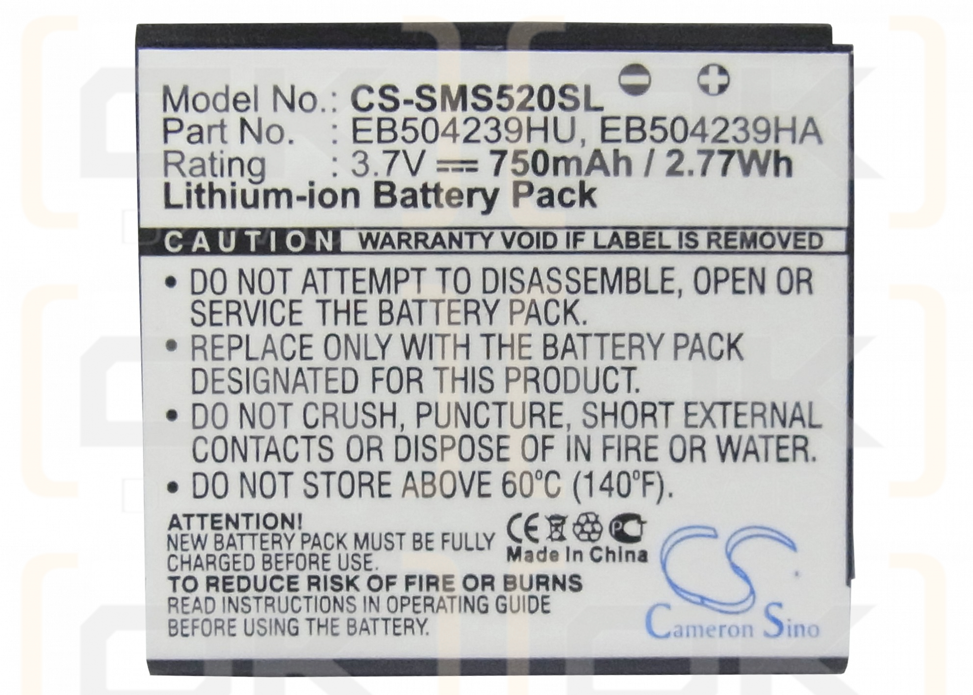 Samsung GT-S5200C / EB504239HU 750 mAh Li-Ion 3,7 V (Cameron Sino)