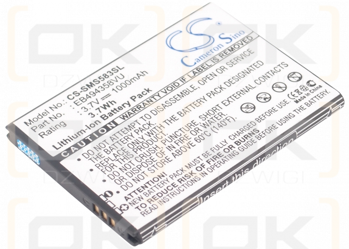 Samsung GT-S5831I / EB494358VU 1000 mAh Li-Ion 3,7 V (Cameron Sino)