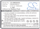 Samsung GT-S5831I / EB494358VU 1000 mAh Li-Ion 3,7 V (Cameron Sino)