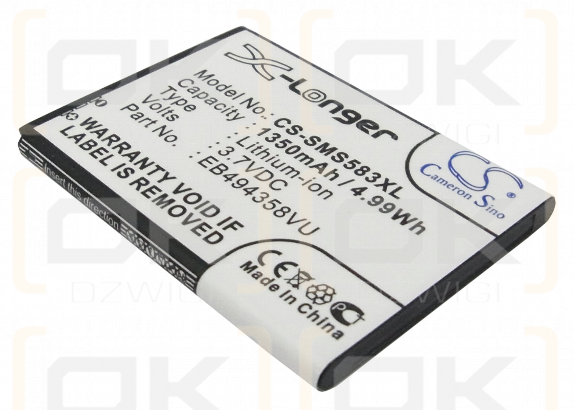 Samsung GT-S5831I / EB494358VU 1350 mAh Li-Ion 3,7 V (Cameron Sino)