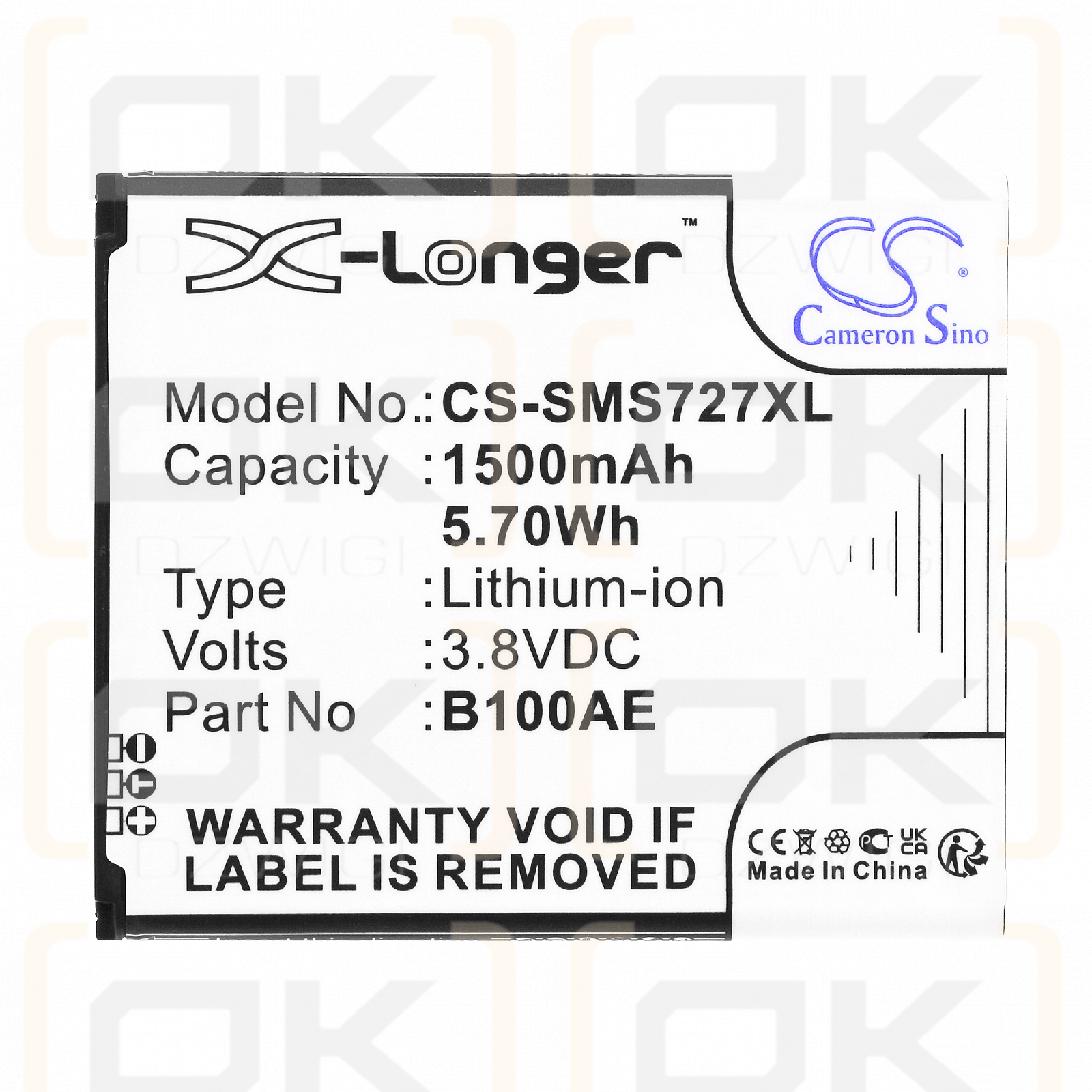 Samsung SM-G318H / B100AE 1500 mAh Li-Ion 3,8 V (Cameron Sino)