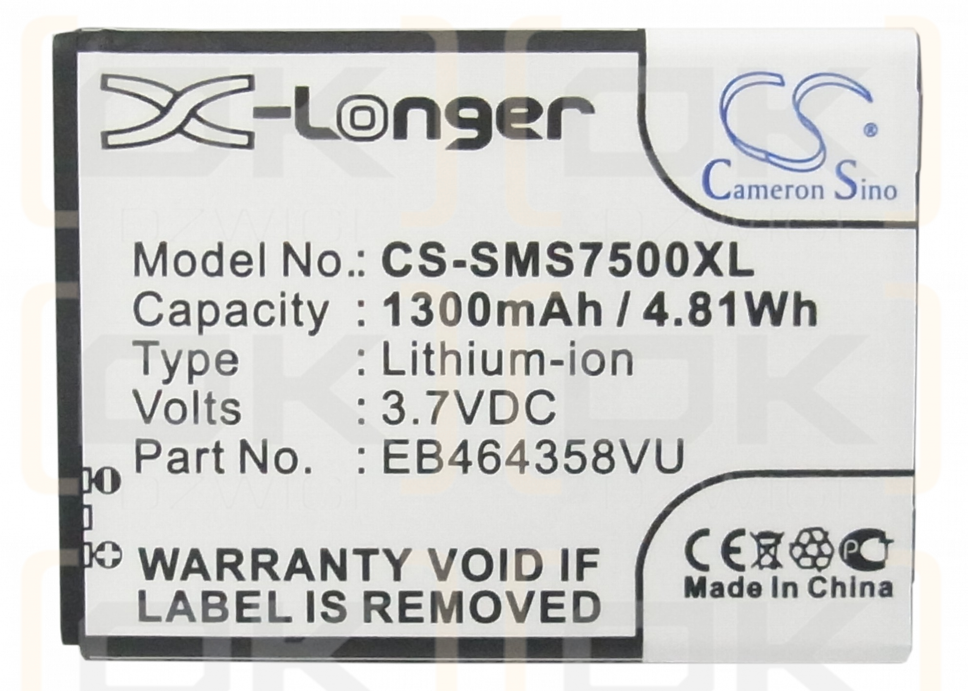 Ersatzakku für Samsung SHW-M460D / EB464358VU 1300 mAh Li-Ion 3,7 V (Cameron Sino)