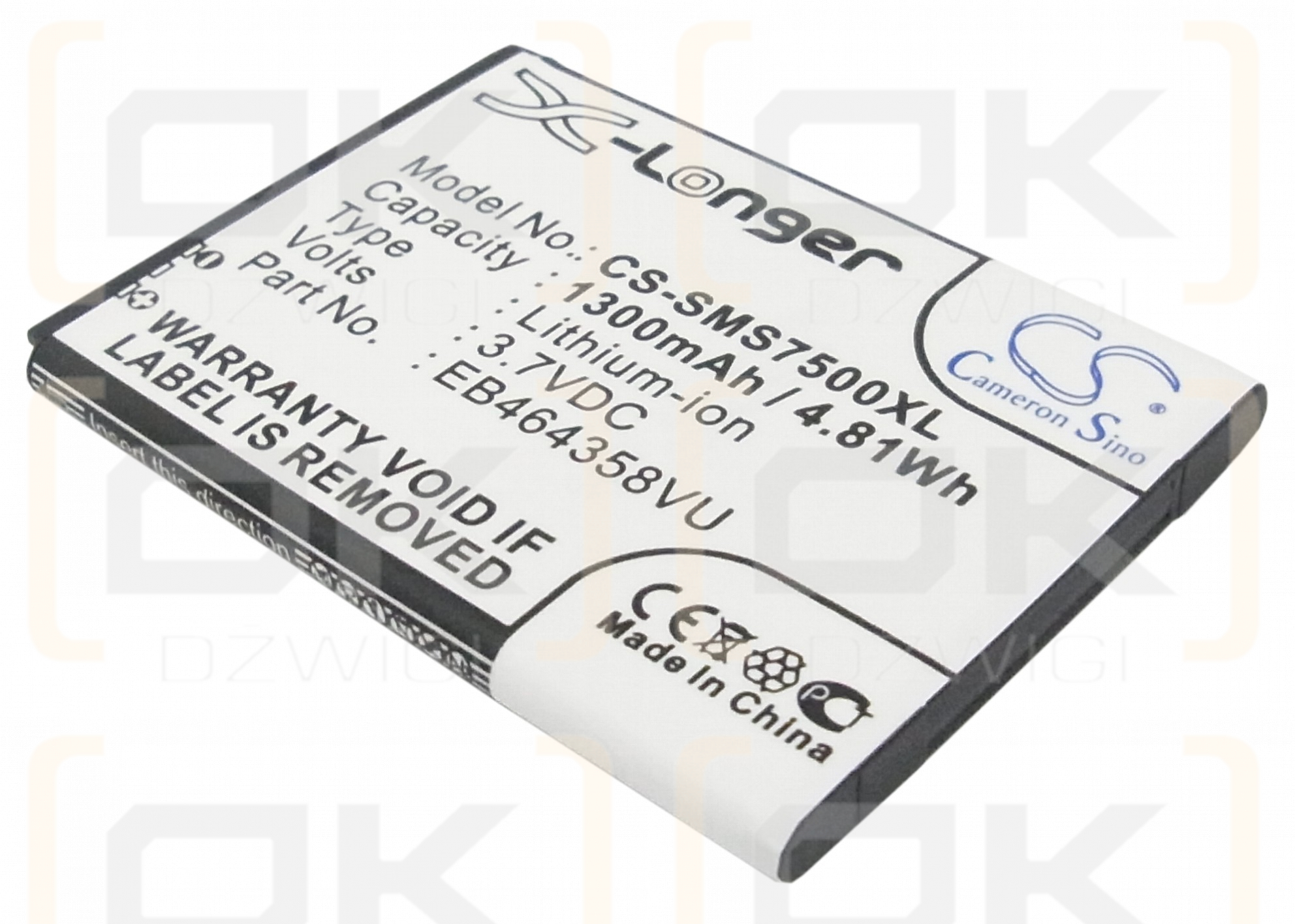 Ersatzakku für Samsung SHW-M460D / EB464358VU 1300 mAh Li-Ion 3,7 V (Cameron Sino)