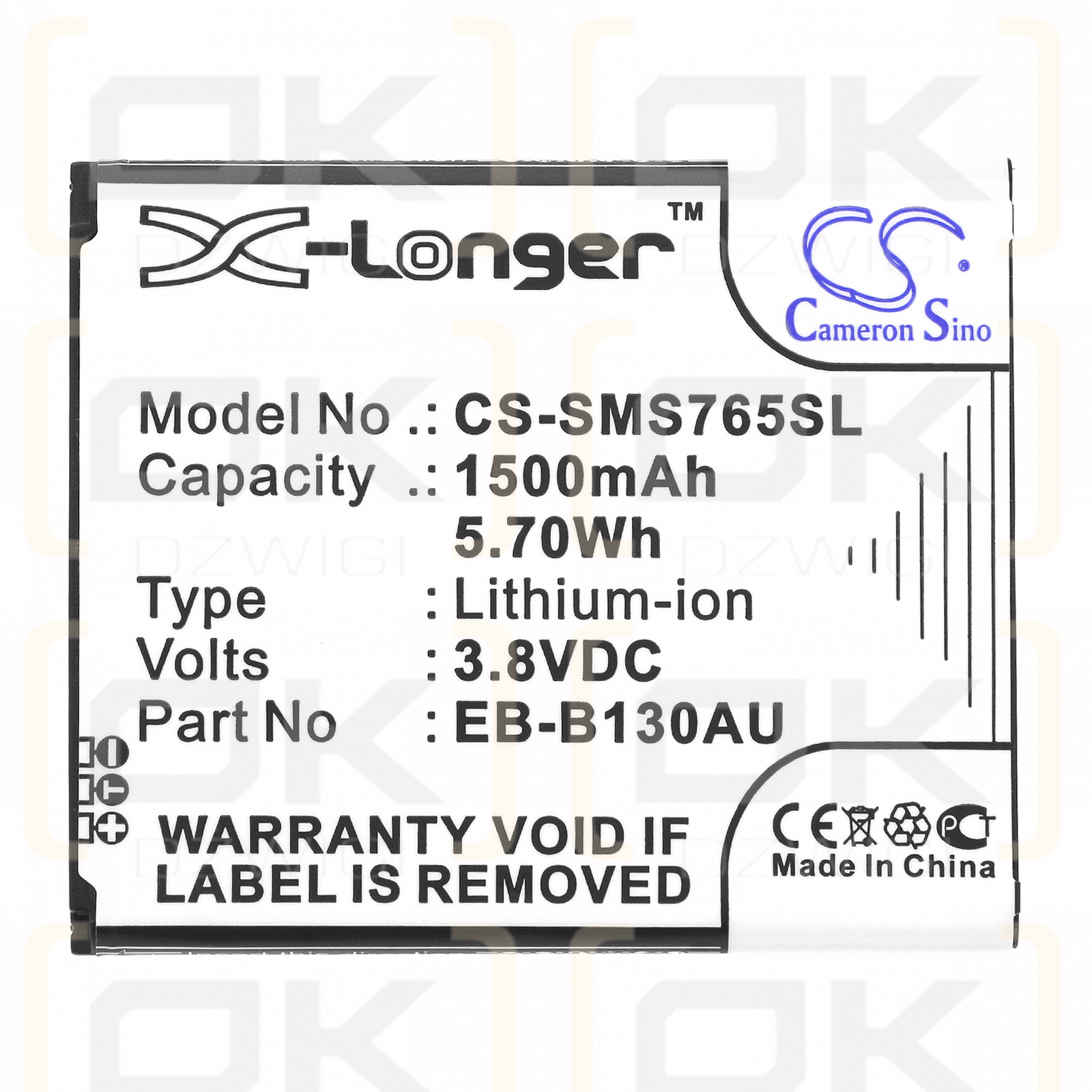 Samsung SM-S765C / EB-B130AU 1500 mAh Li-Ion 3,8 V (Cameron Sino)