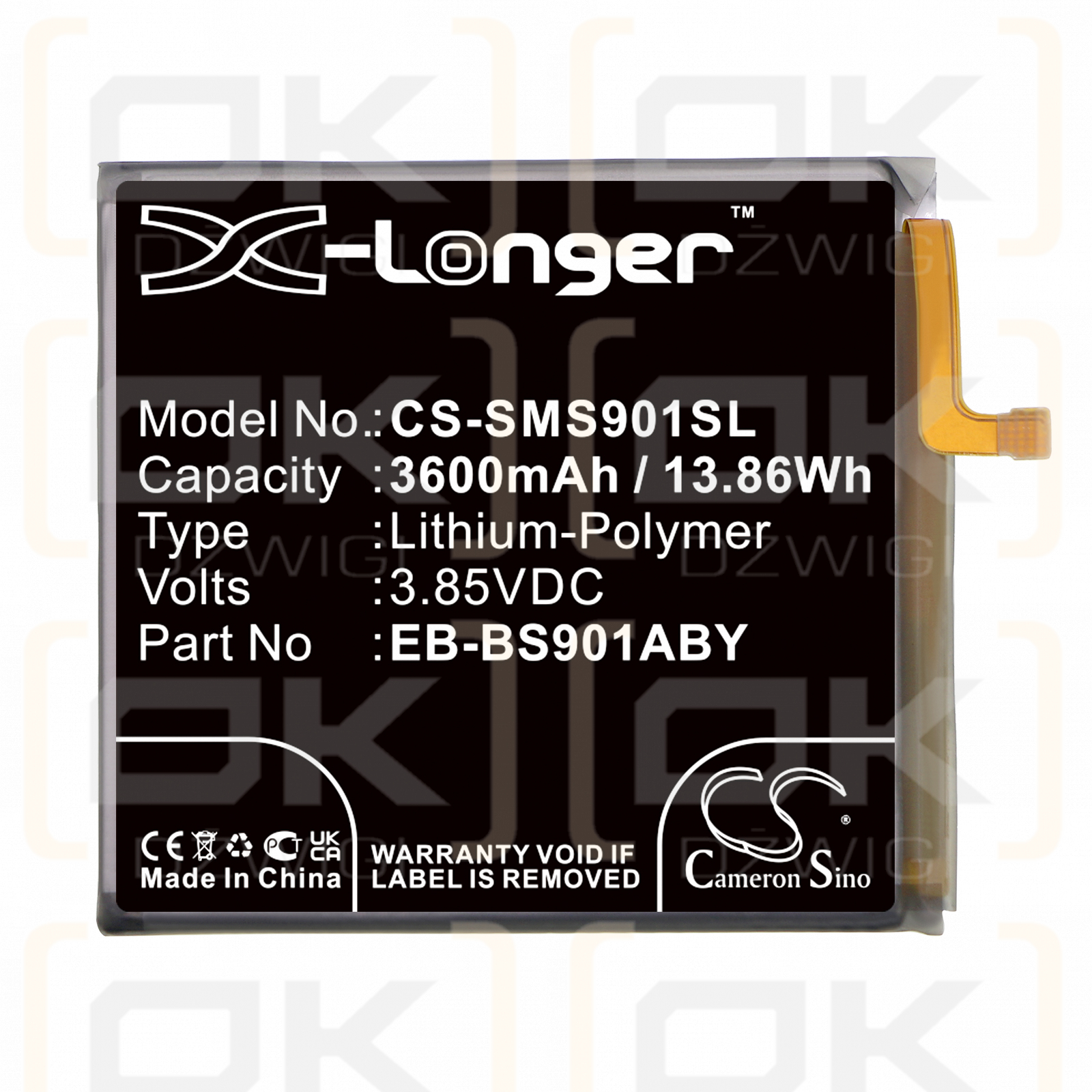 Samsung SM-S901B / EB-BS901ABY 3600 mAh Li-Polymer 3,85 V (Cameron Sino)