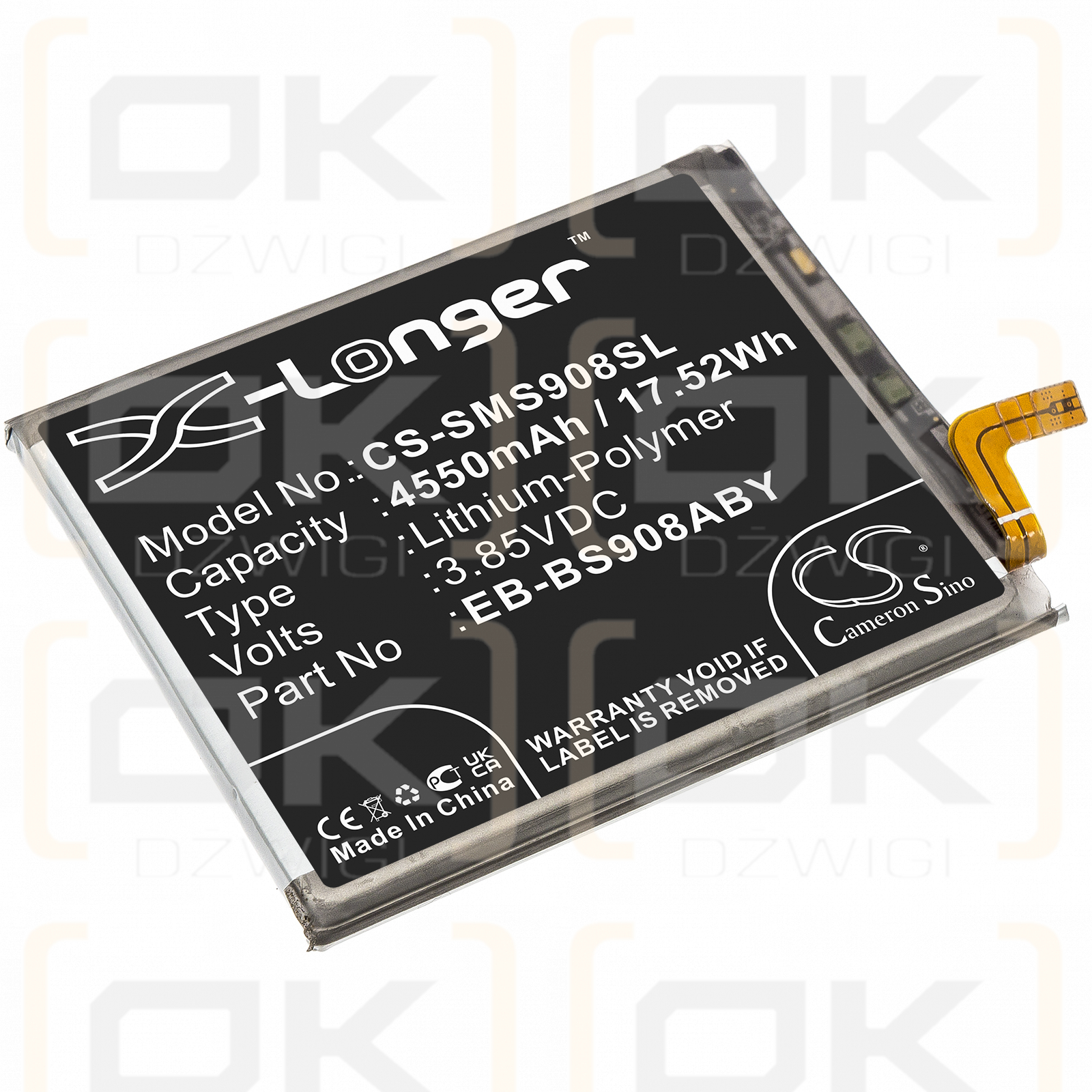 Samsung SM-S908N / EB-BS908ABY 4550 mAh Li-Polymer 3,85 V (Cameron Sino)