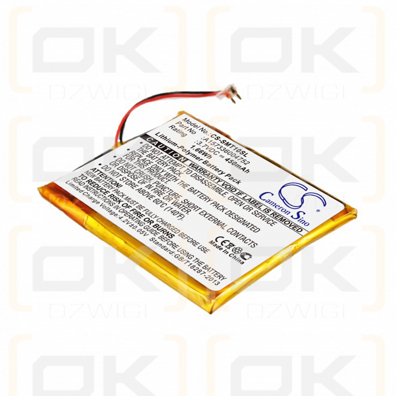 Samsung YP-T10JAU / A157336004752 450mAh Li-Polymer 3.7V (Cameron Sino)