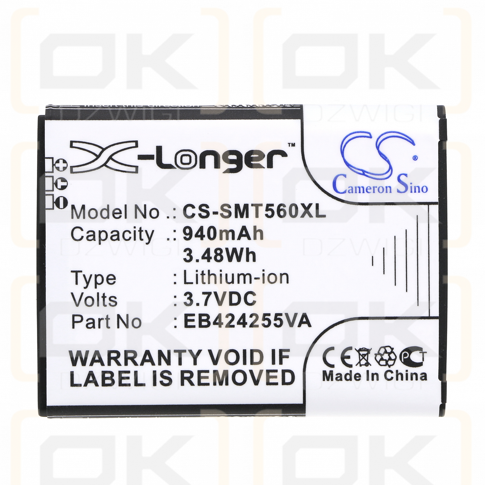 Samsung Ch / EB424255VA 940 mAh Li-Ion 3,7 V (Cameron Sino)