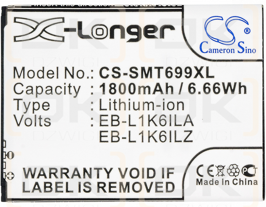 Samsung SCH-I425 / EB-L1K6ILA 1800 mAh Li-Ion 3,7 V (Cameron Sino)