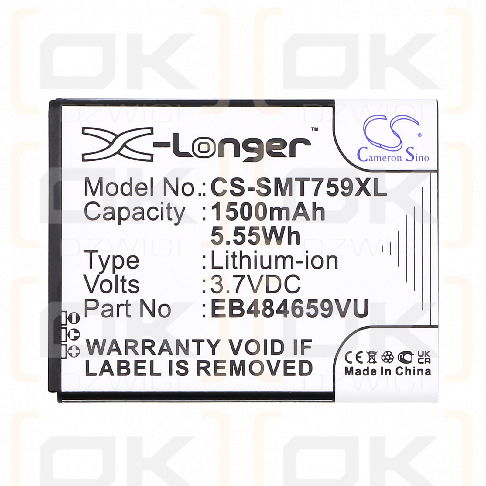 T-Mobile / EB484659VA 1500 mAh Li-Ion 3,7 V (Cameron Sino)