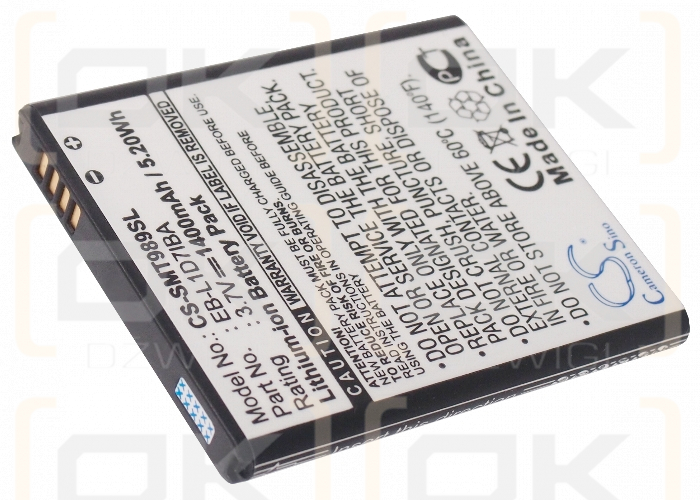 T-Mobile Galaxy S II 4G / EB-L1D7IBA 1400 mAh Li-Ion 3,7 V (Cameron Sino)