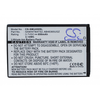 Samsung Intensity II / AB463651GZ 850 mAh Li-Ion 3,7 V (Cameron Sino)