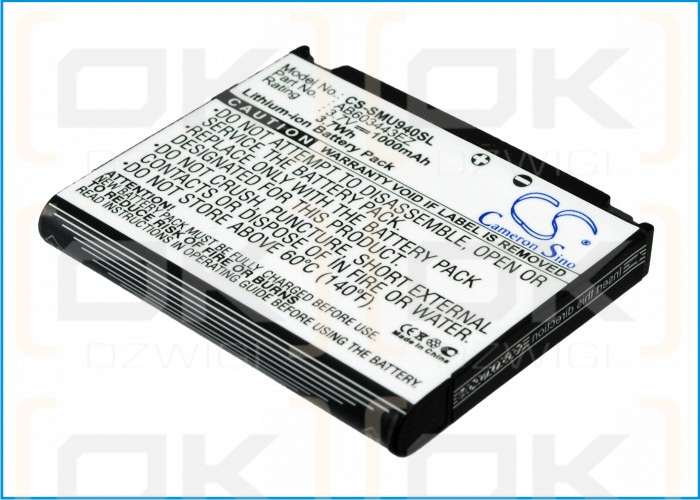 Samsung SCH-U940v / AB603443EZ 1000 mAh Li-Ion 3,7 V (Cameron Sino)