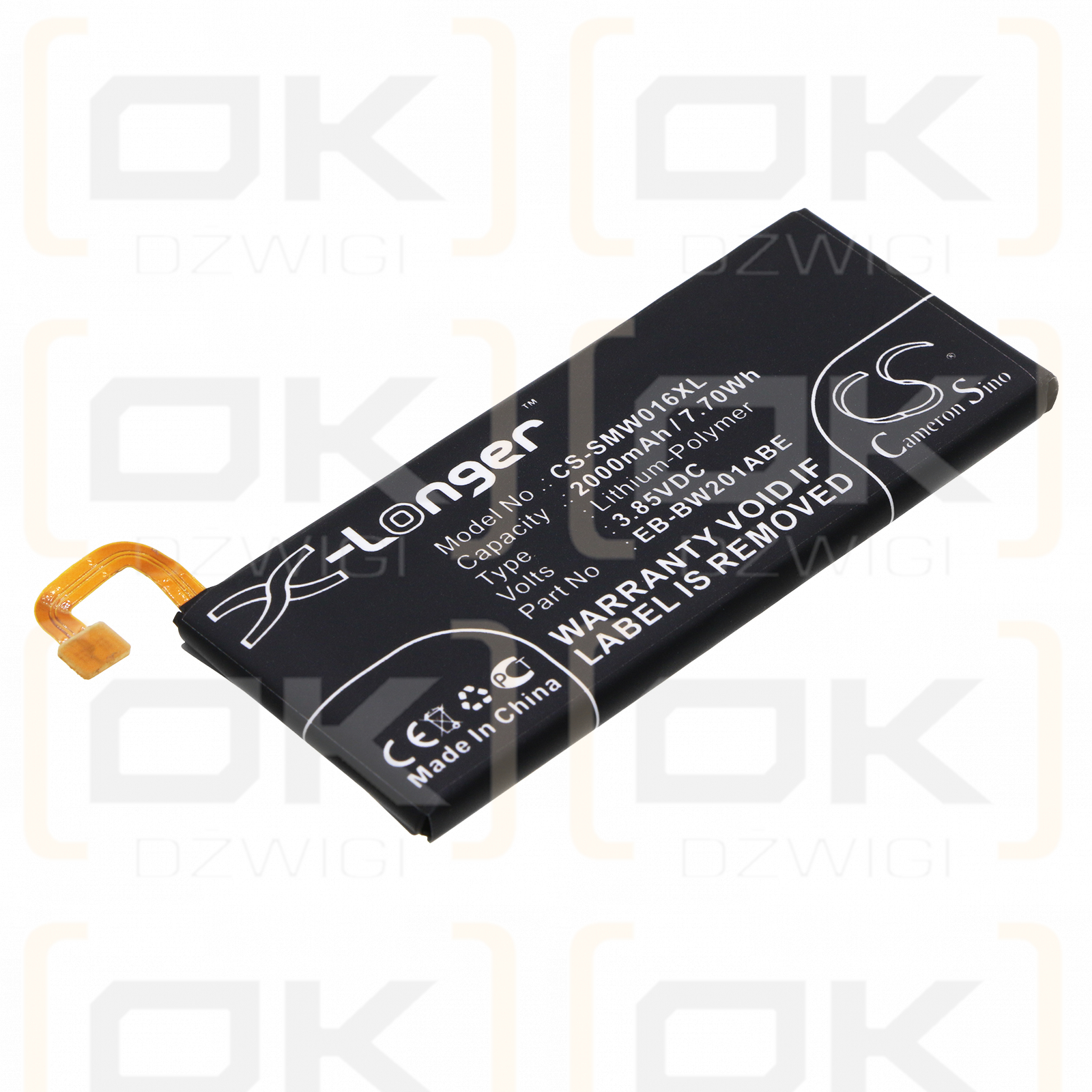 Samsung W2016 / EB-BW201ABE 2000 mAh Li-Polymer 3,85 V (Cameron Sino)