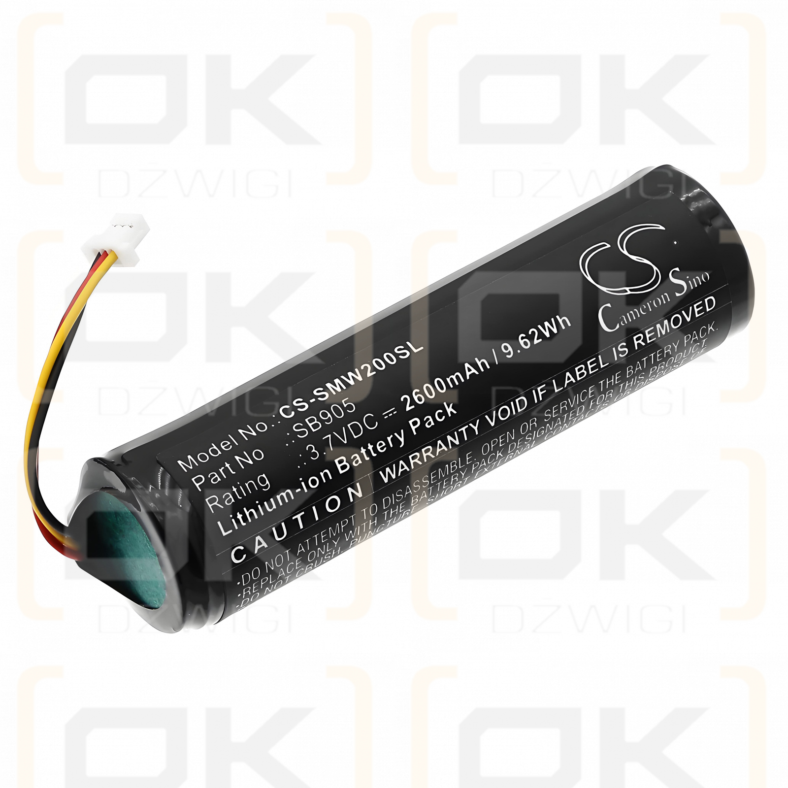 Shure MXW2 Handheld Transmitter / 95A35233 2600mAh Li-ion 3.7V (Cameron Sino)