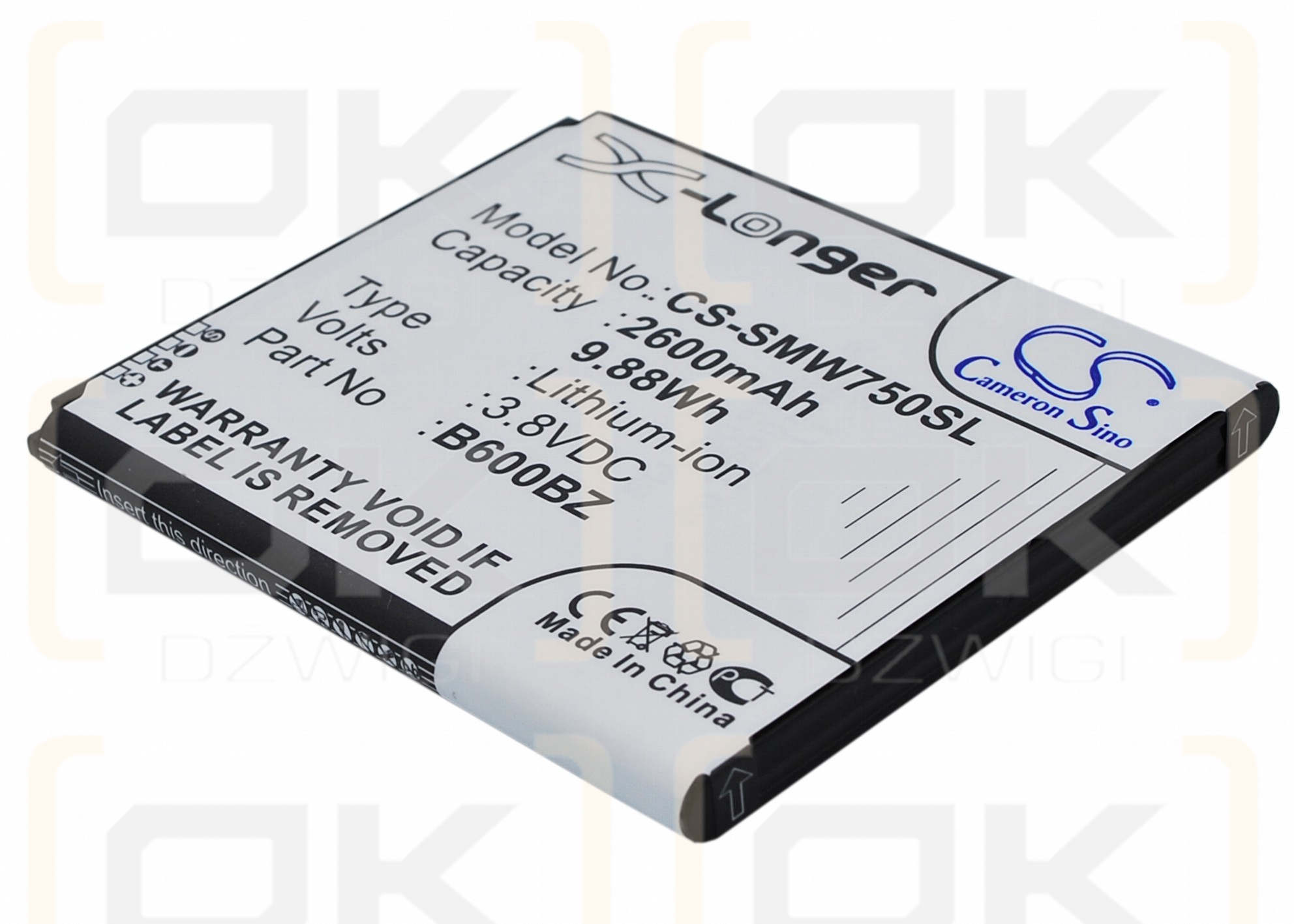 Samsung Huron / B600BZ 2600 mAh Li-Ion 3,8 V (Cameron Sino)