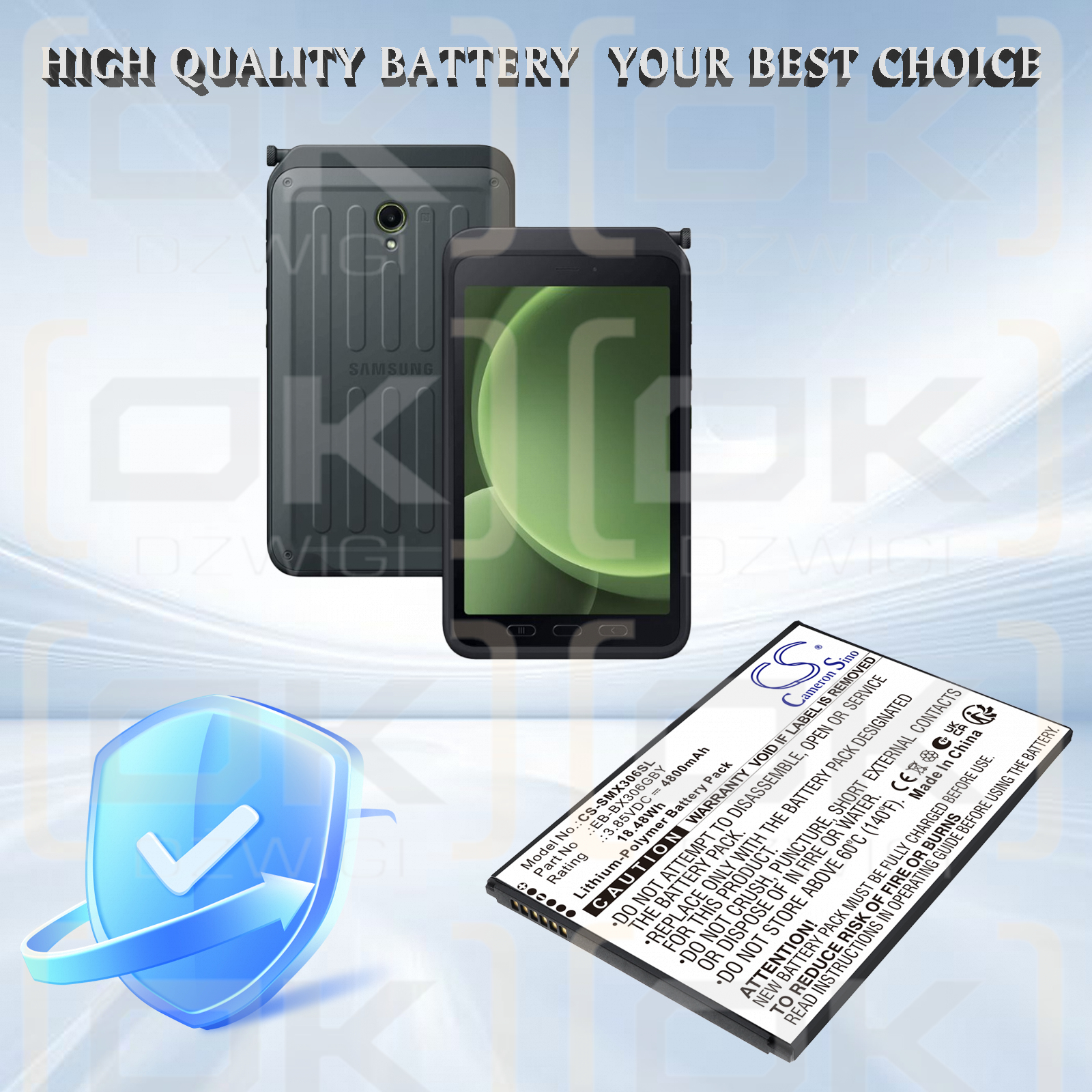 Samsung SM-X306B / EB-BX306GBY 4800 mAh Li-Polímero 3,85 V (Cameron Sino)