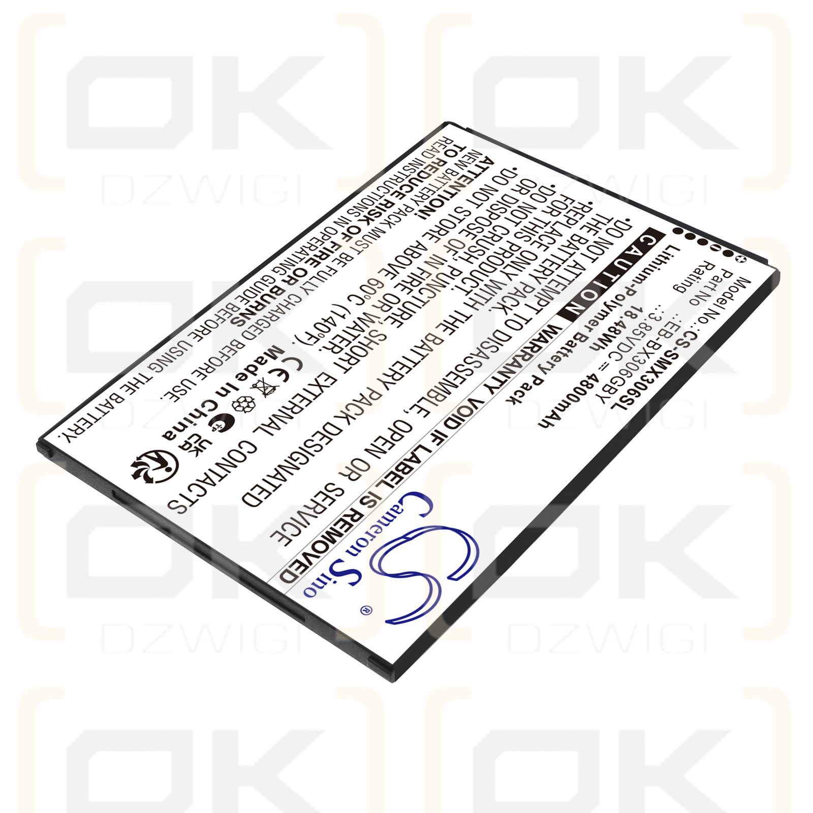 Samsung SM-X306B / EB-BX306GBY 4800 mAh Li-Polímero 3,85 V (Cameron Sino)