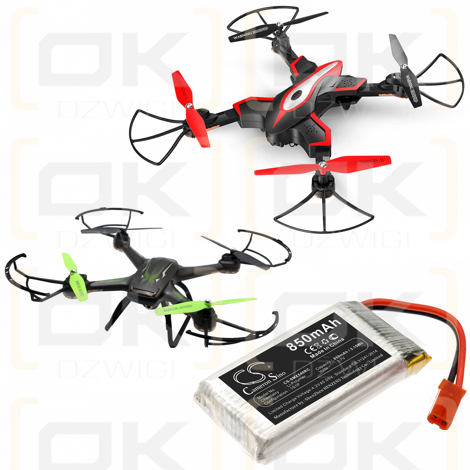 SYMA X56 850mAh Li-Polymer 3.7V (Cameron Sino)