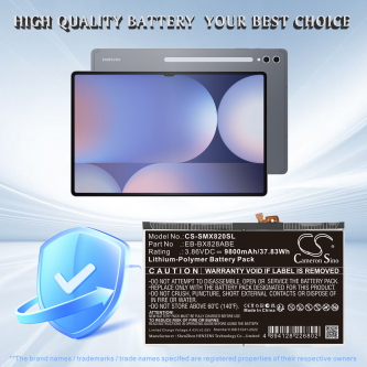 Samsung Tab S10 FE+ / EB-BX828ABE 9800 mAh Li-Polymer 3.86 V (Cameron Sino)