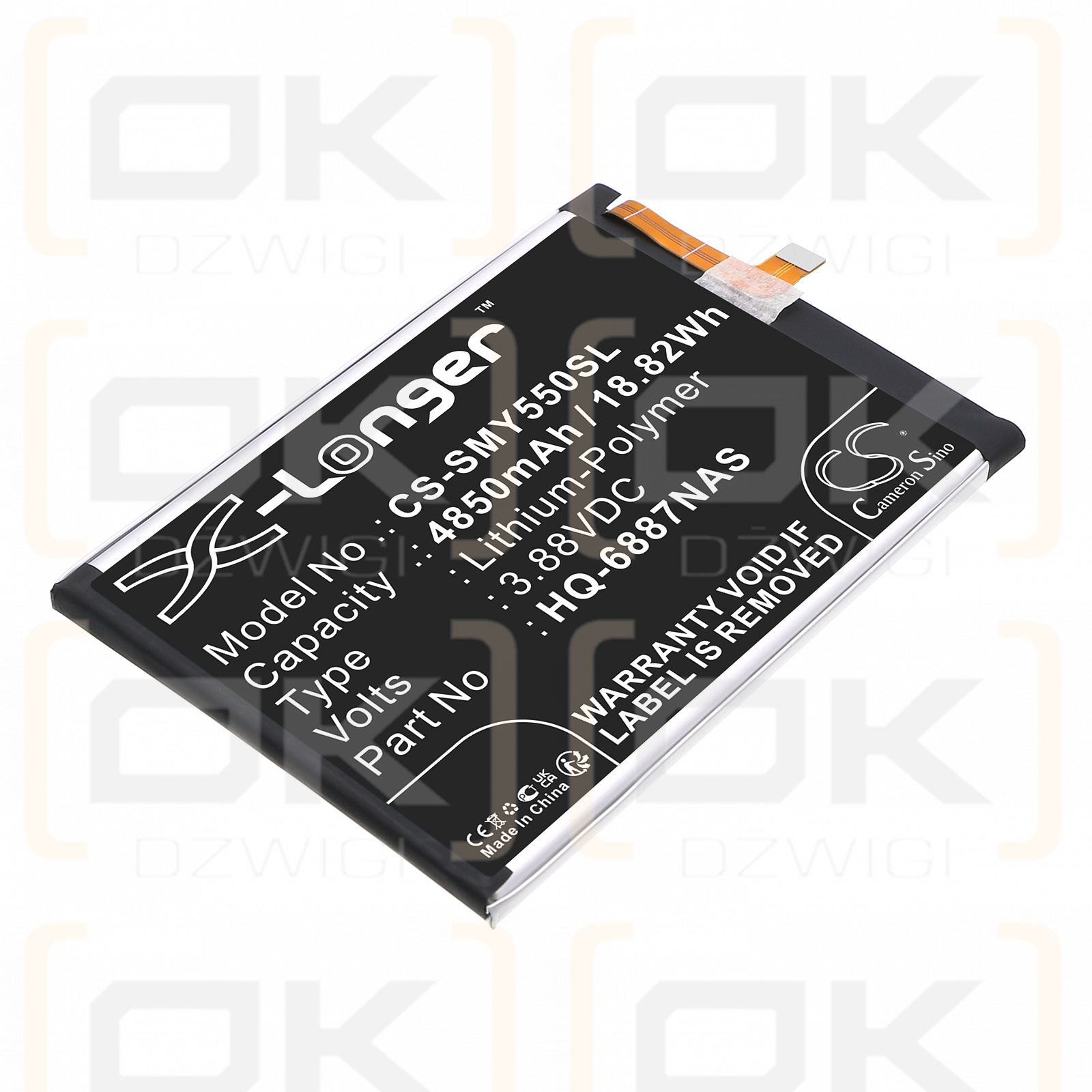 Samsung SM-M556E/DS / GH81-25792A 4850mAh Li-Polymer 3.88V (Cameron Sino)